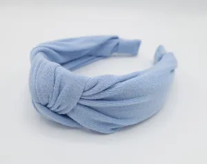 casual cotton top knot headband basic hairband for women