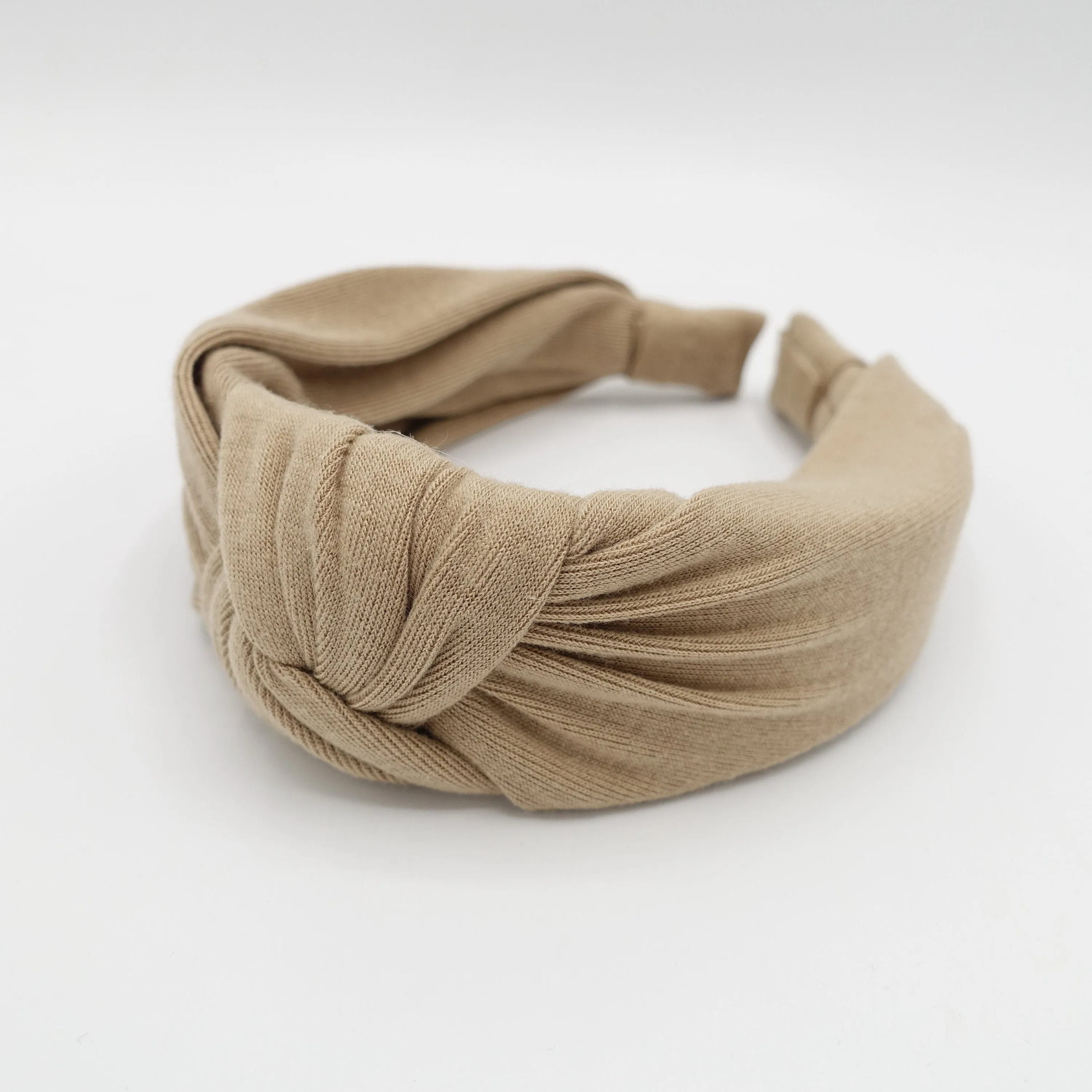 casual cotton top knot headband basic hairband for women