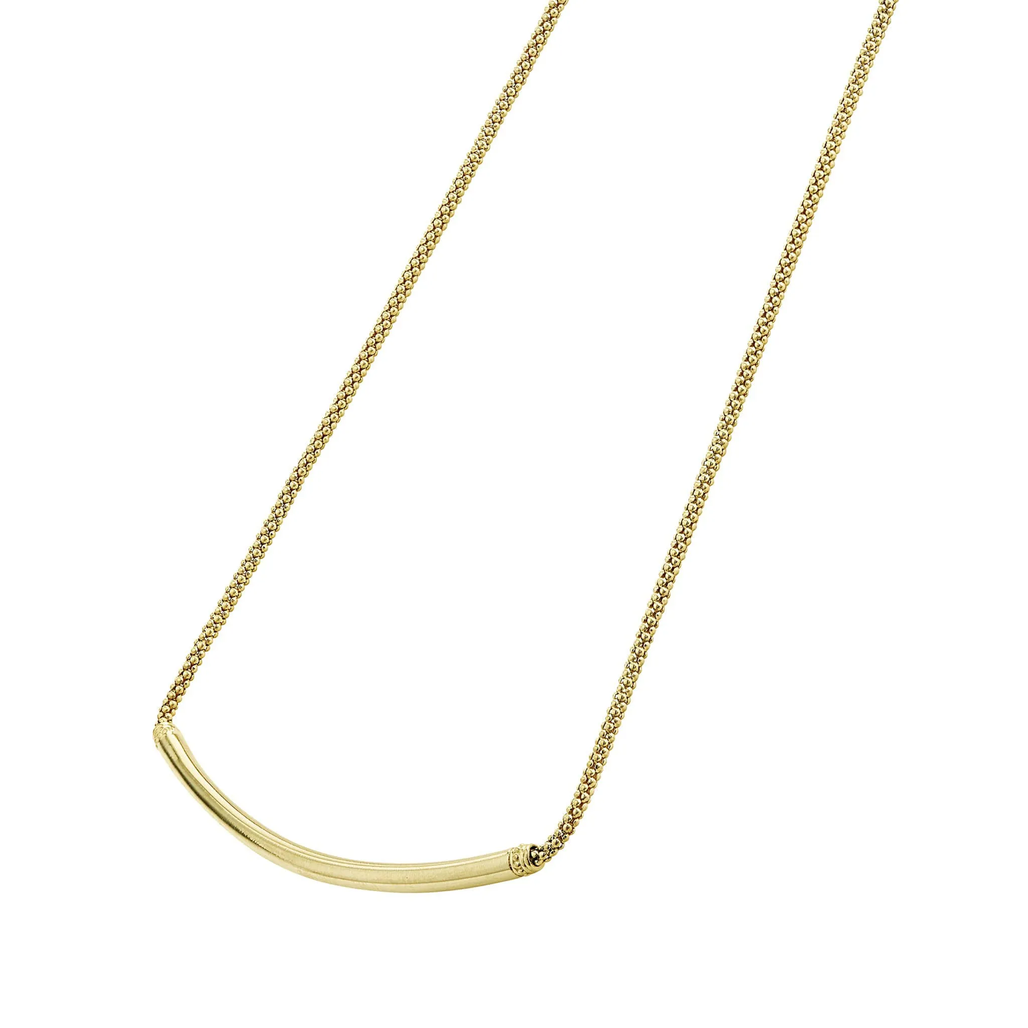 Caviar Gold 18K Gold Caviar Bar Necklace