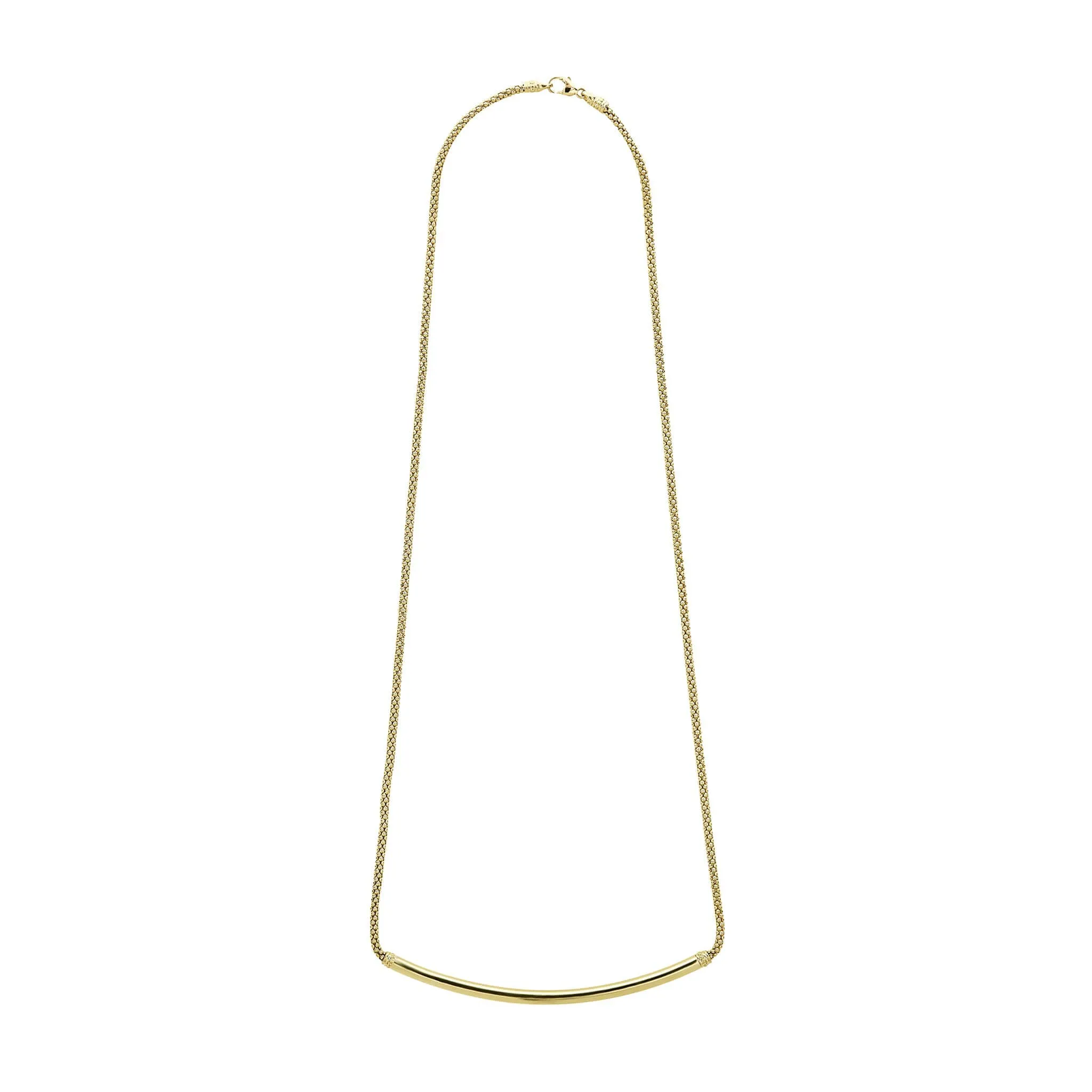 Caviar Gold 18K Gold Caviar Bar Necklace