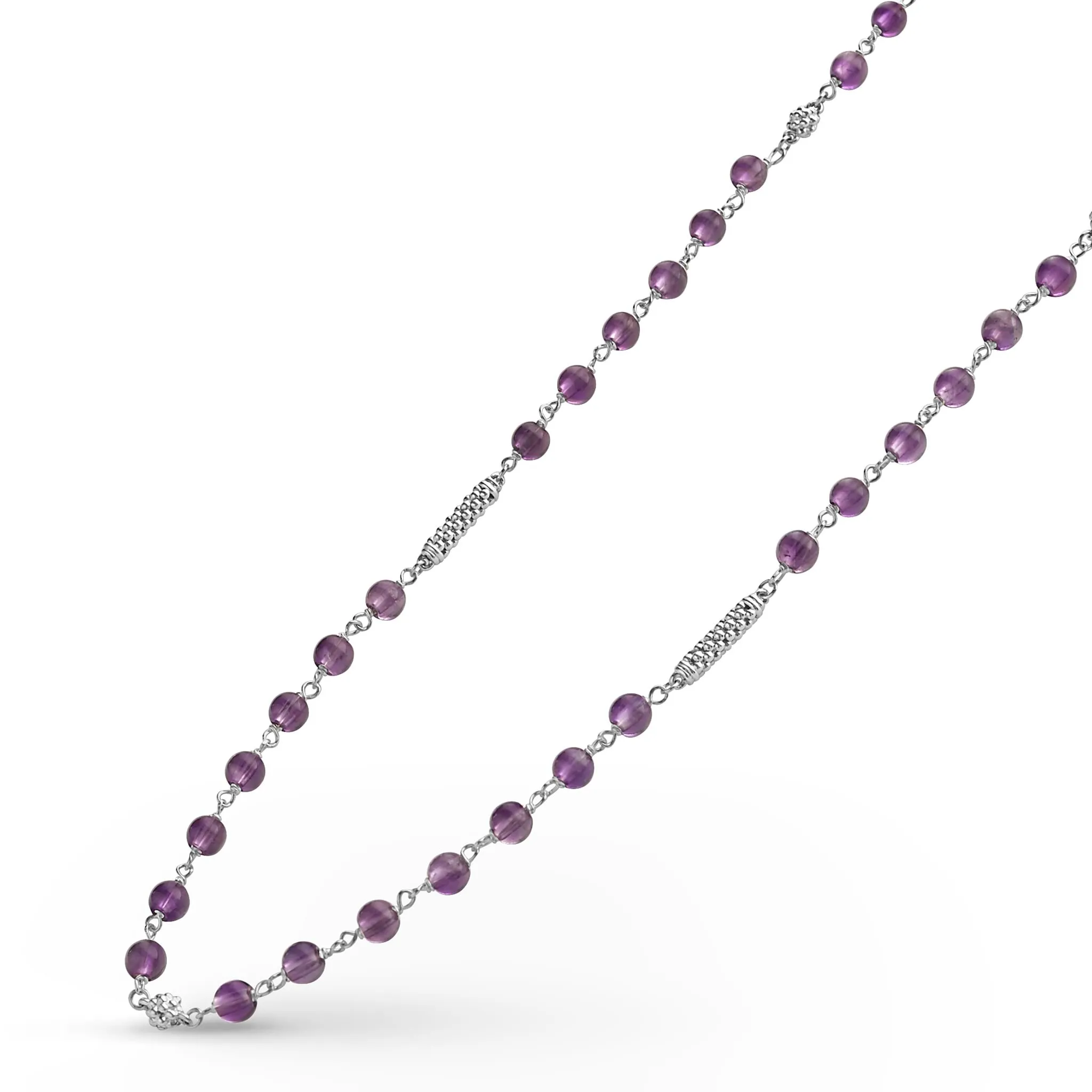 Caviar Icon Amethyst Beaded Necklace