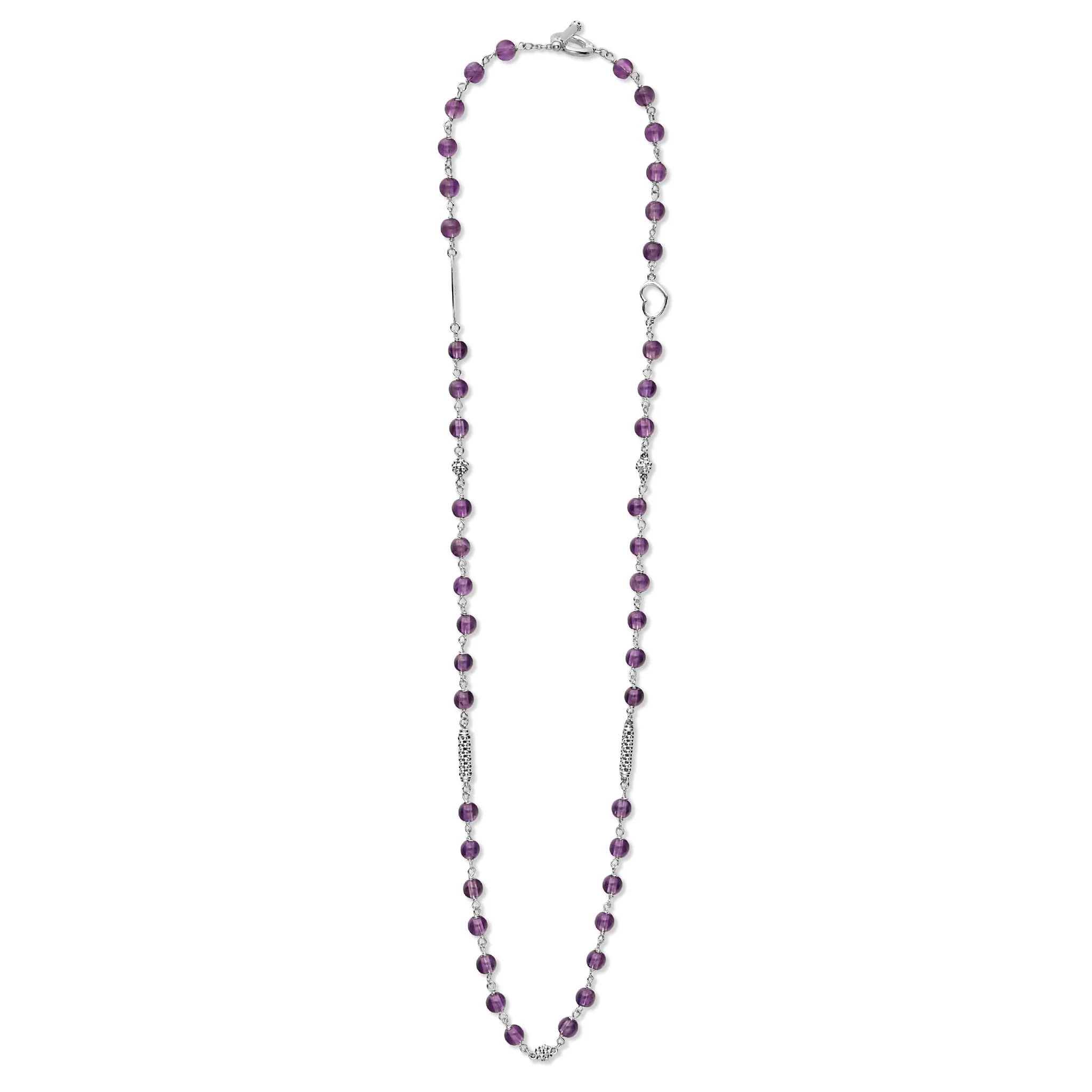 Caviar Icon Amethyst Beaded Necklace