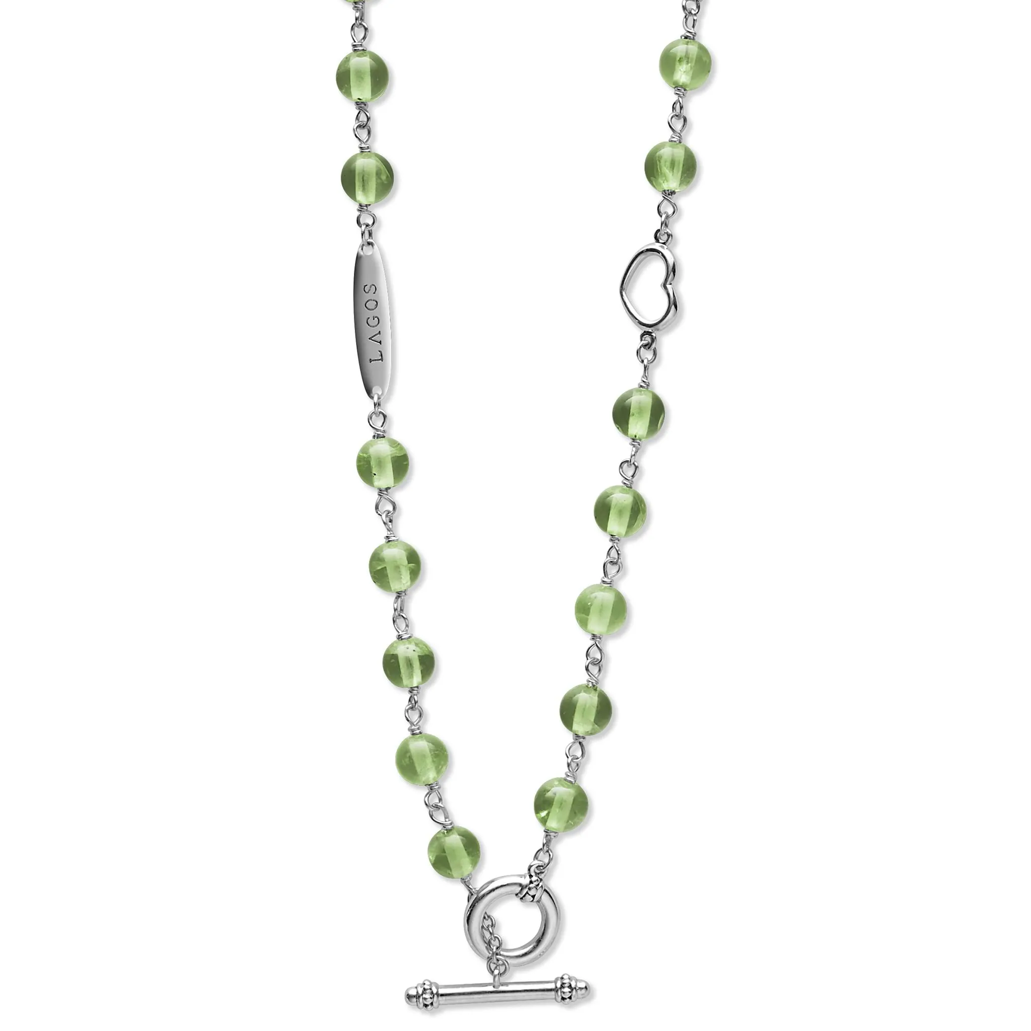 Caviar Icon Peridot Beaded Necklace