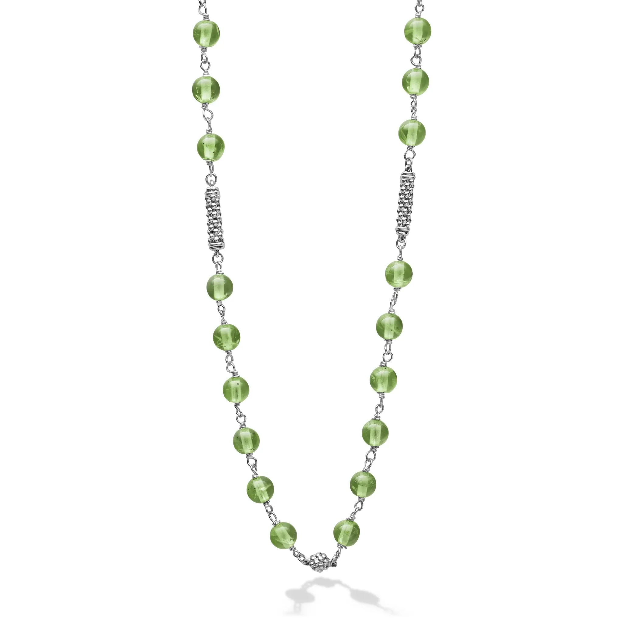 Caviar Icon Peridot Beaded Necklace