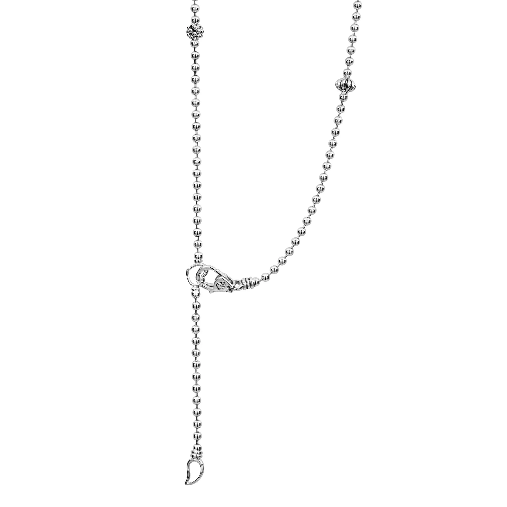 Caviar Icon Silver Caviar Beaded Necklace