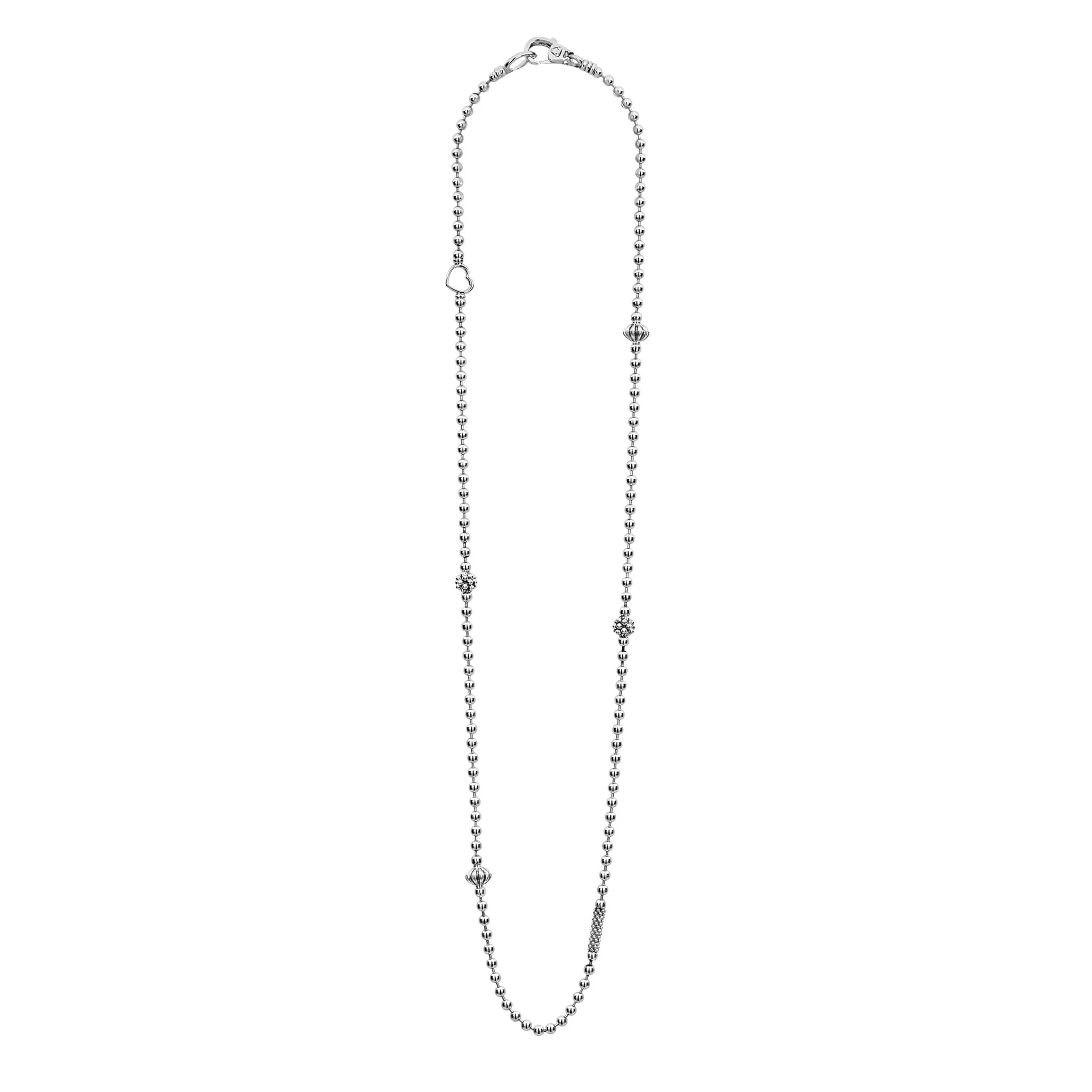 Caviar Icon Silver Caviar Beaded Necklace