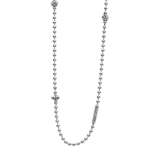 Caviar Icon Silver Caviar Beaded Necklace