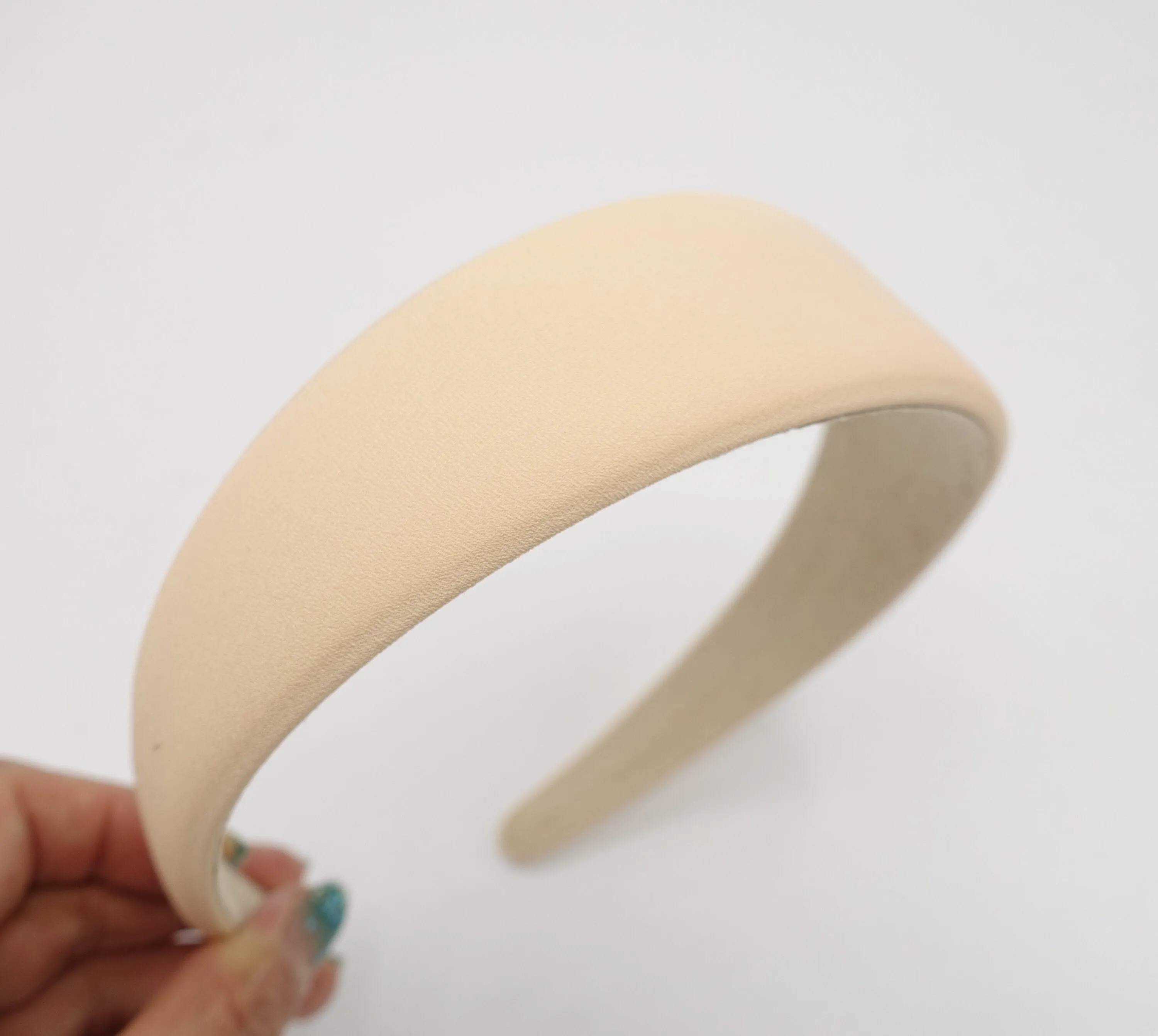 chiffon solid color  basic padded headband women hairband