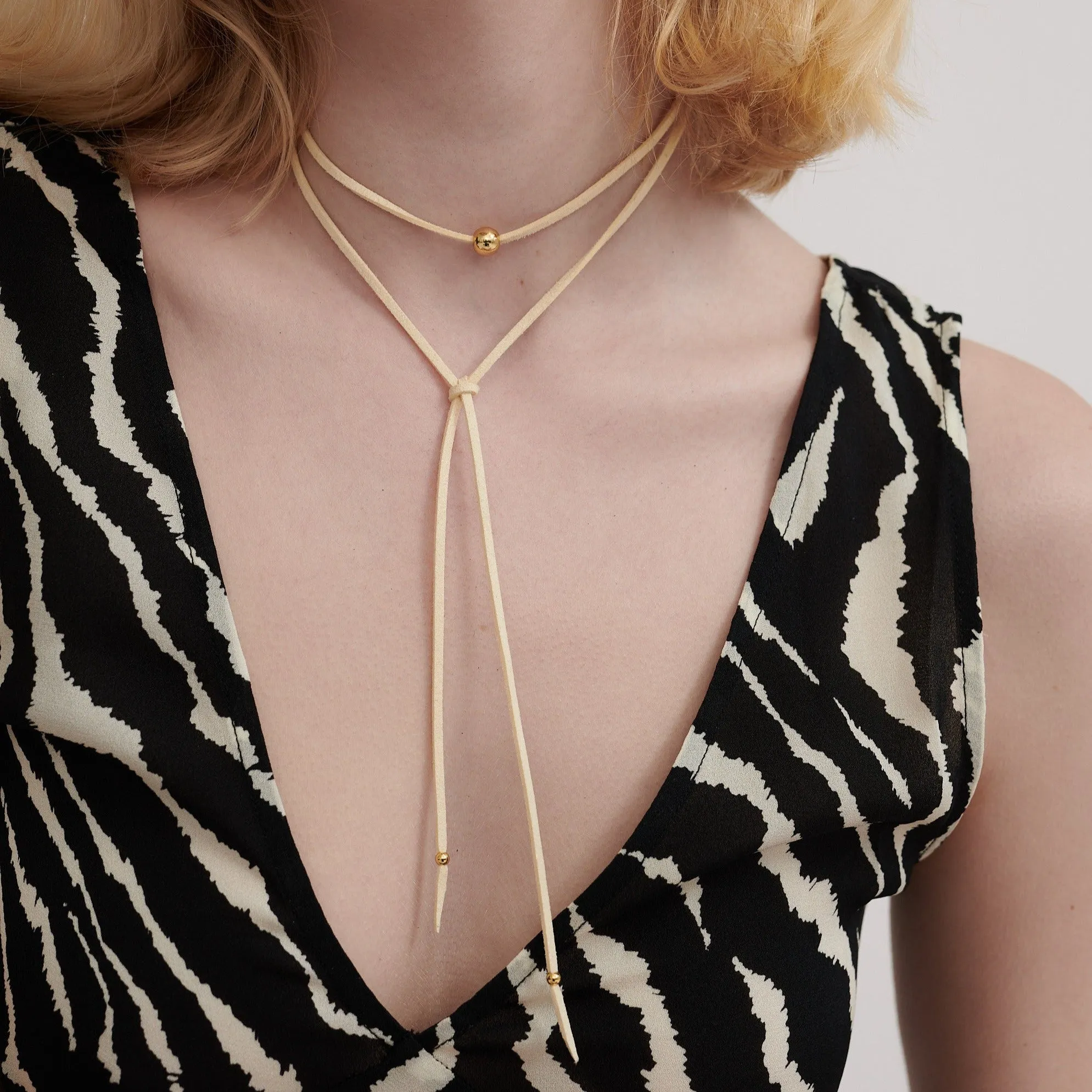 Cindy Choker - Gold/Cream