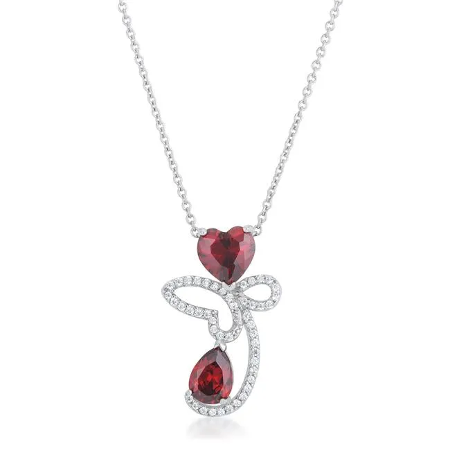 Clarise Garnet Heart Pendant