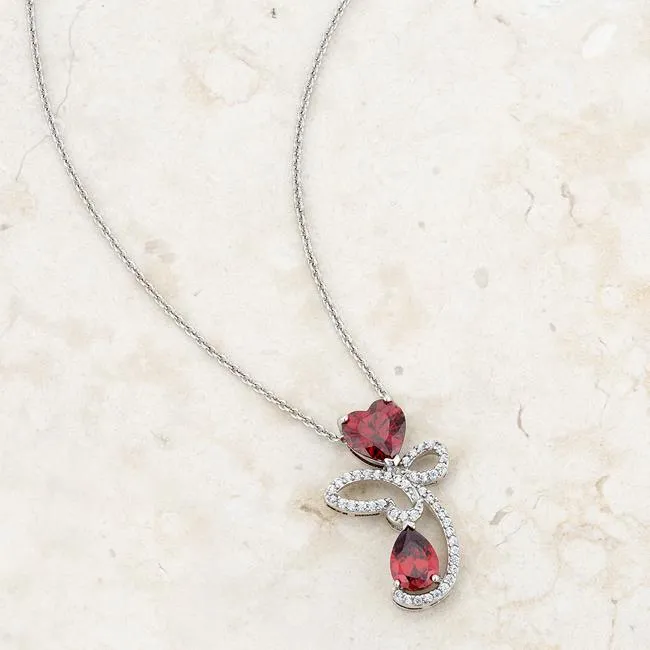 Clarise Garnet Heart Pendant