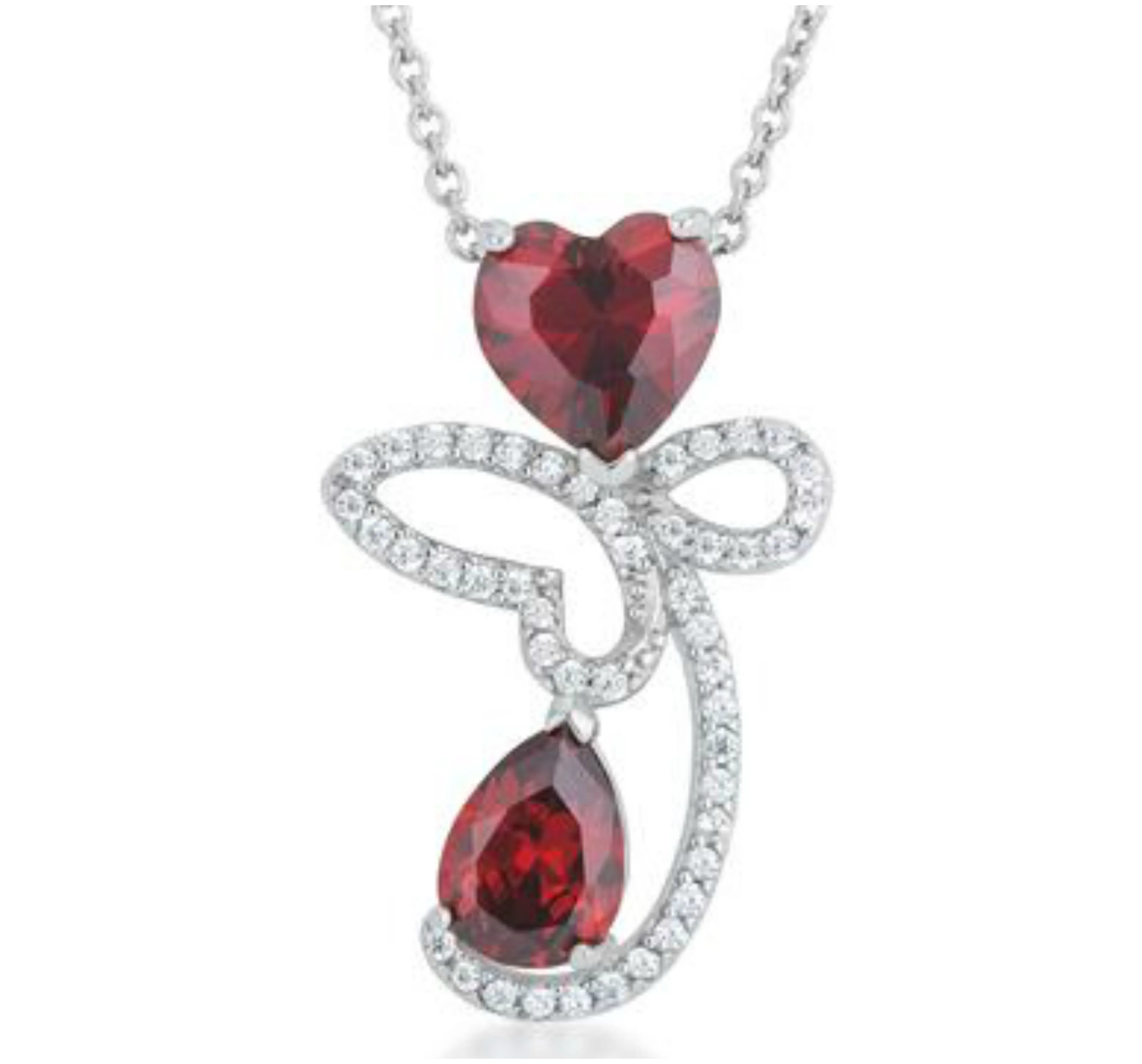 Clarise Garnet Heart Pendant