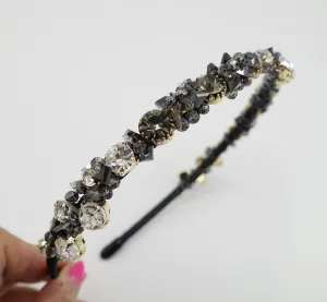 color crystal rhinestone embellished thin headband bling hairband for women