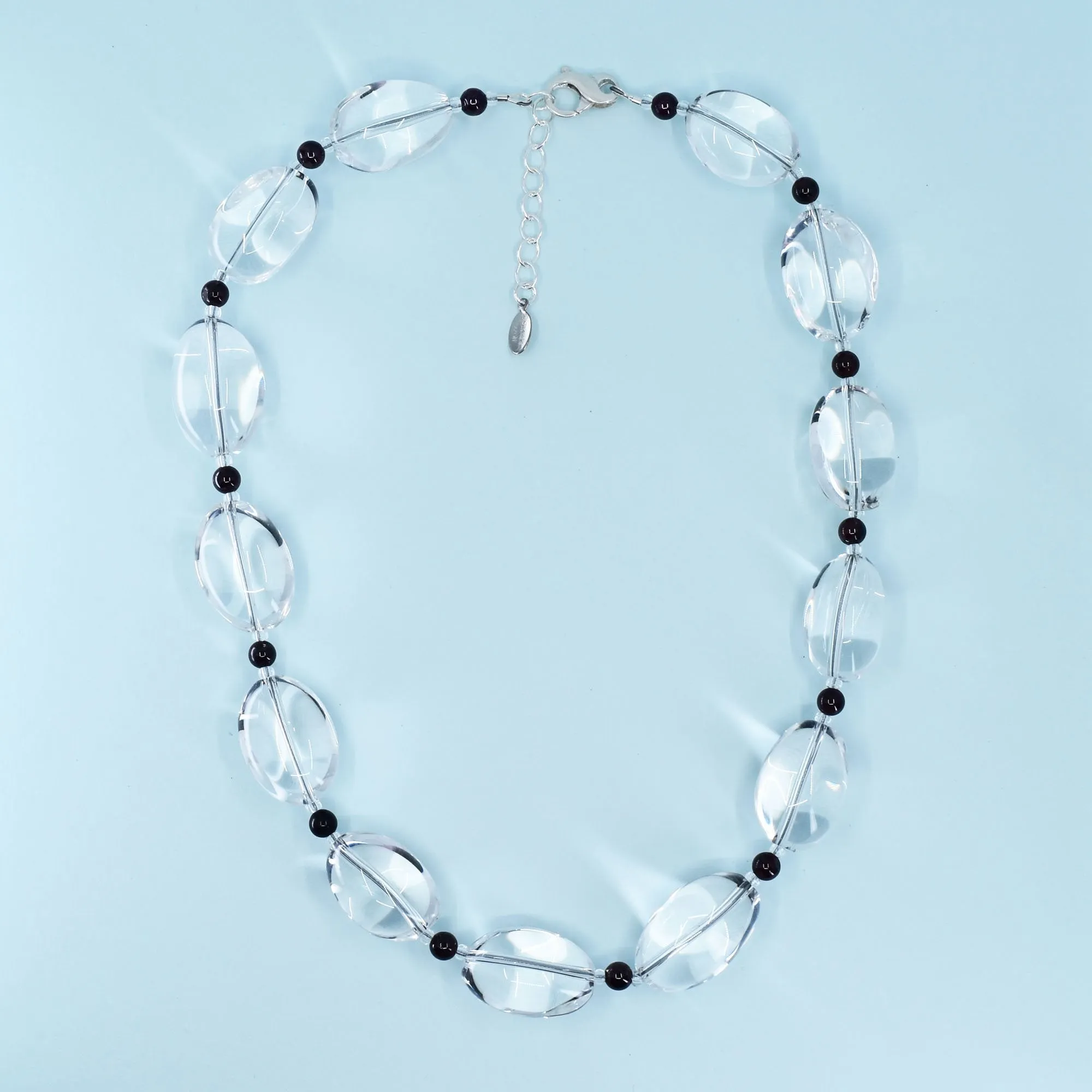 Crystal Quartz and Garnet Necklace, Limited Edition Crystal Clarity Collection