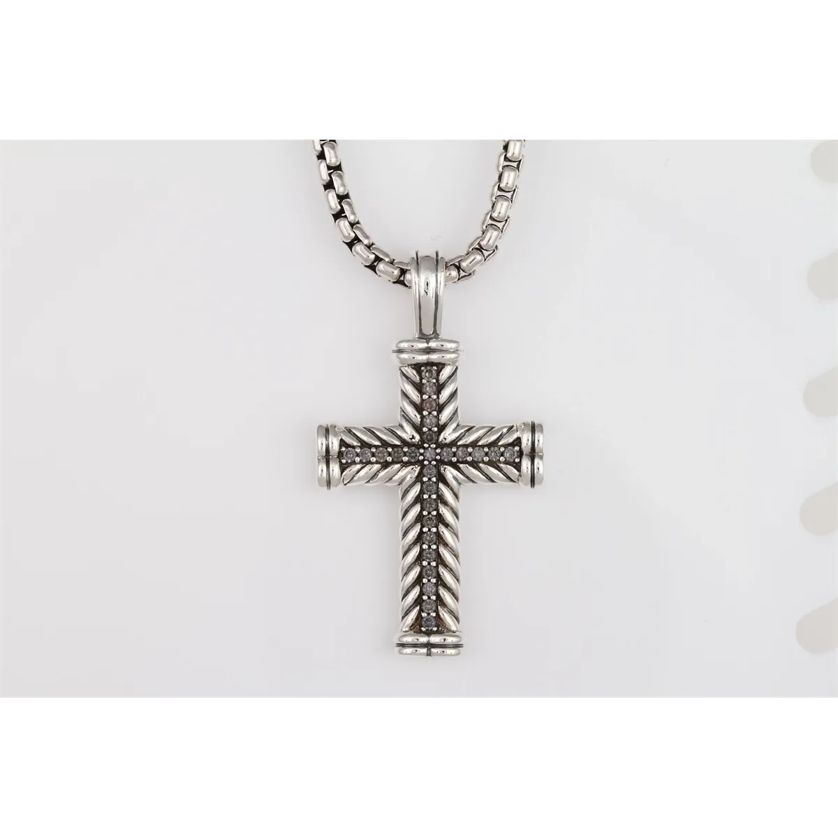 David Yurman Chevron Cross Necklace