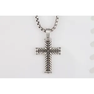 David Yurman Chevron Cross Necklace