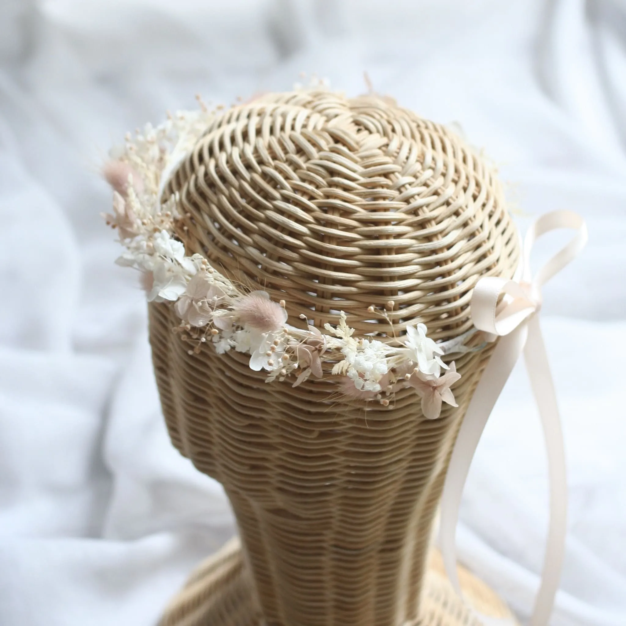 Delicate Flower Crown NEUTRAL NUDE PINK