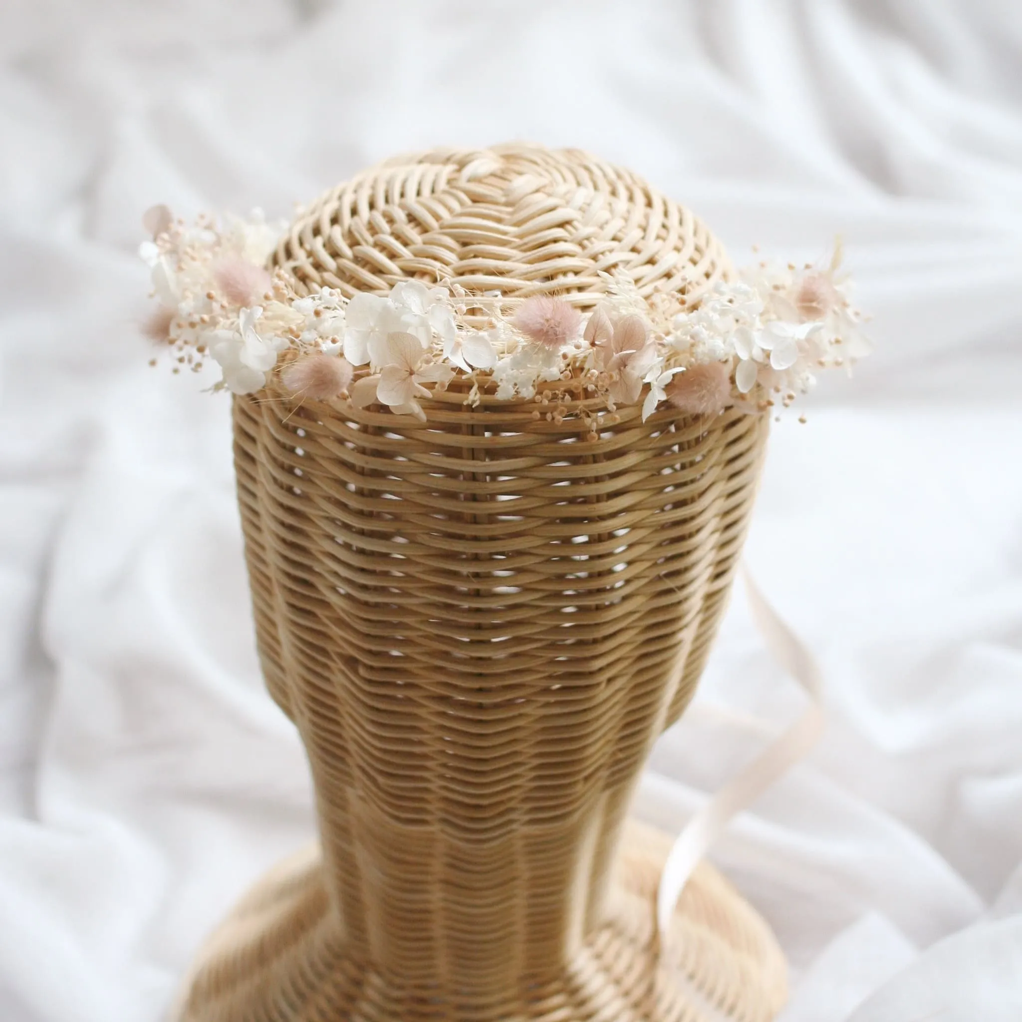 Delicate Flower Crown NEUTRAL NUDE PINK