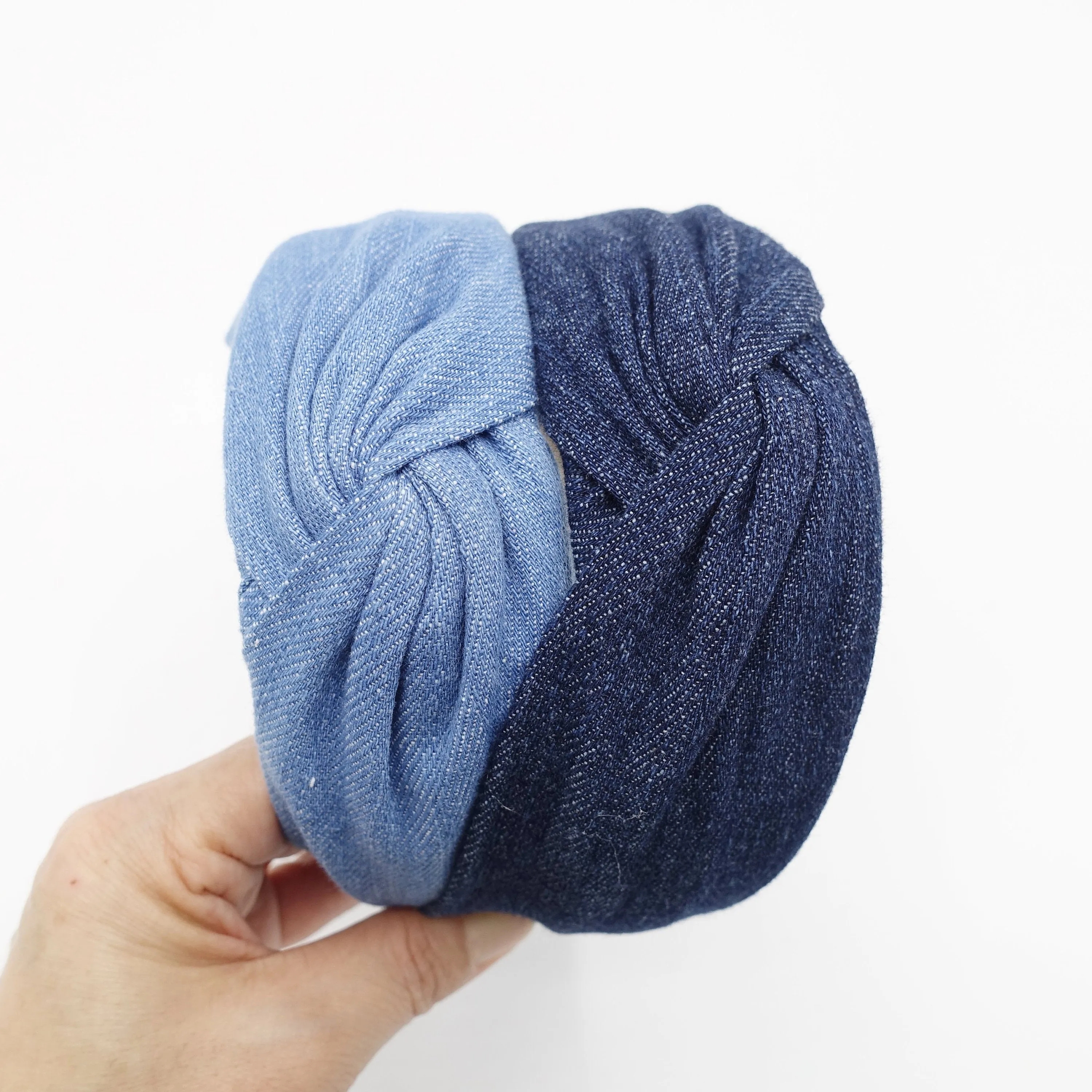 denim twisted headband cross casual cotton hairband women hair accessory