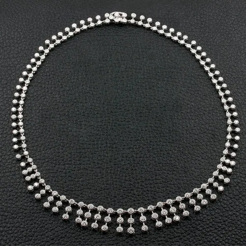 Diamond Bib style Necklace