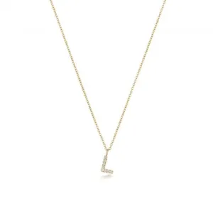 Diamond Jewellery 18ct Gold Diamond Initial Necklace NDQ154/L