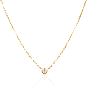 Diamond Solitaire Bezel Necklace