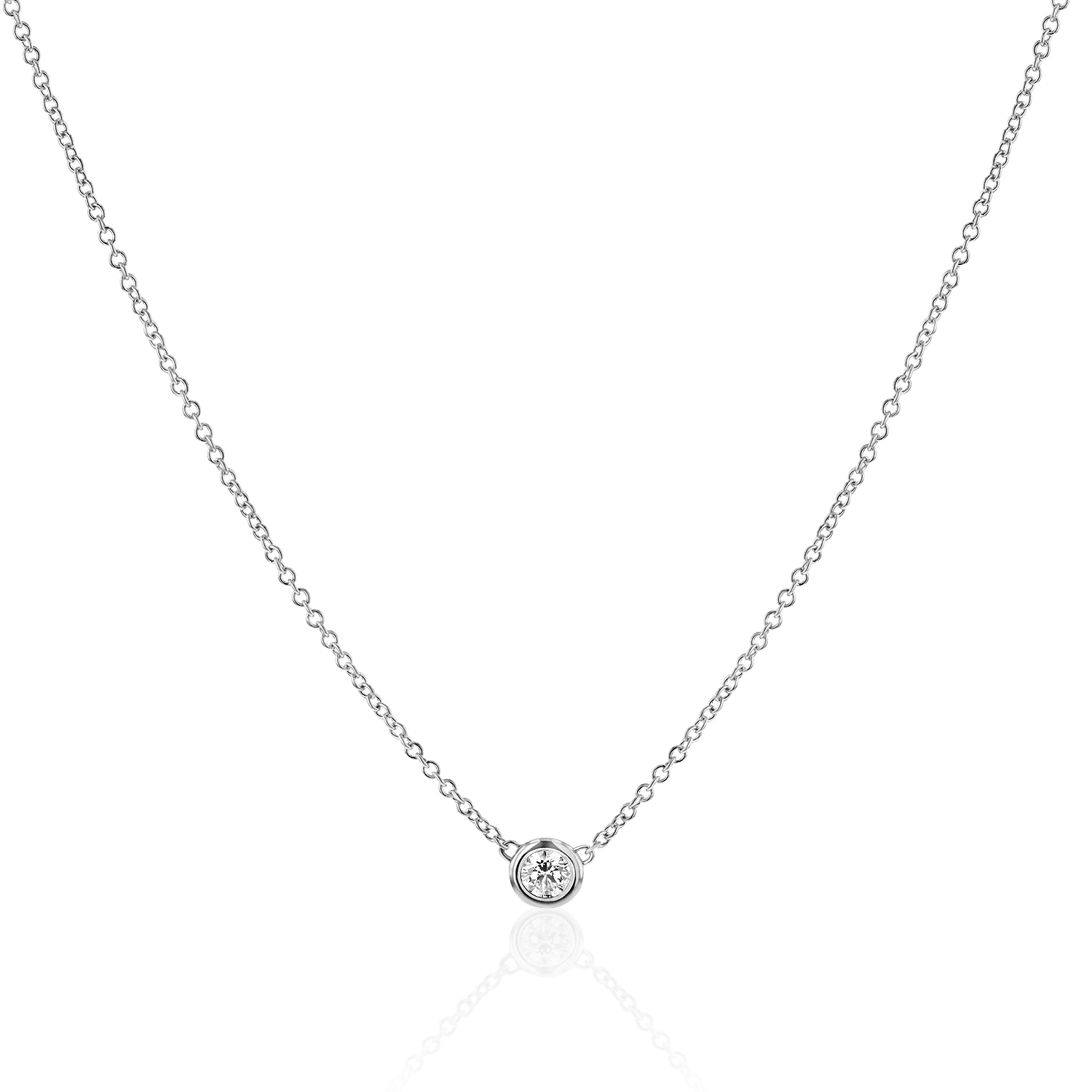 Diamond Solitaire Bezel Necklace