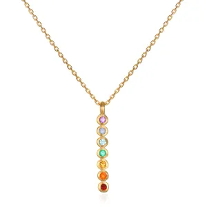 Divine Alignment Gemstone Chakra Necklace