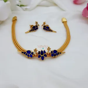 Elegant Kundan Jadau Choker - Blue