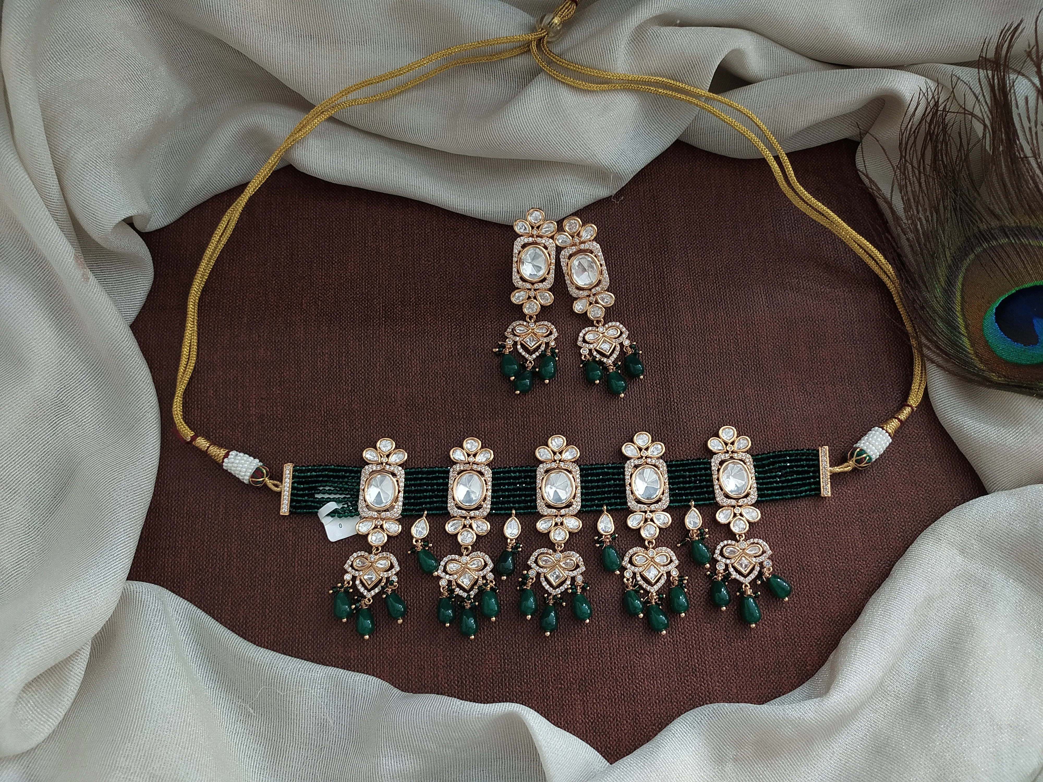 Elegant Kundan Pearl Choker Set in Trending Colors