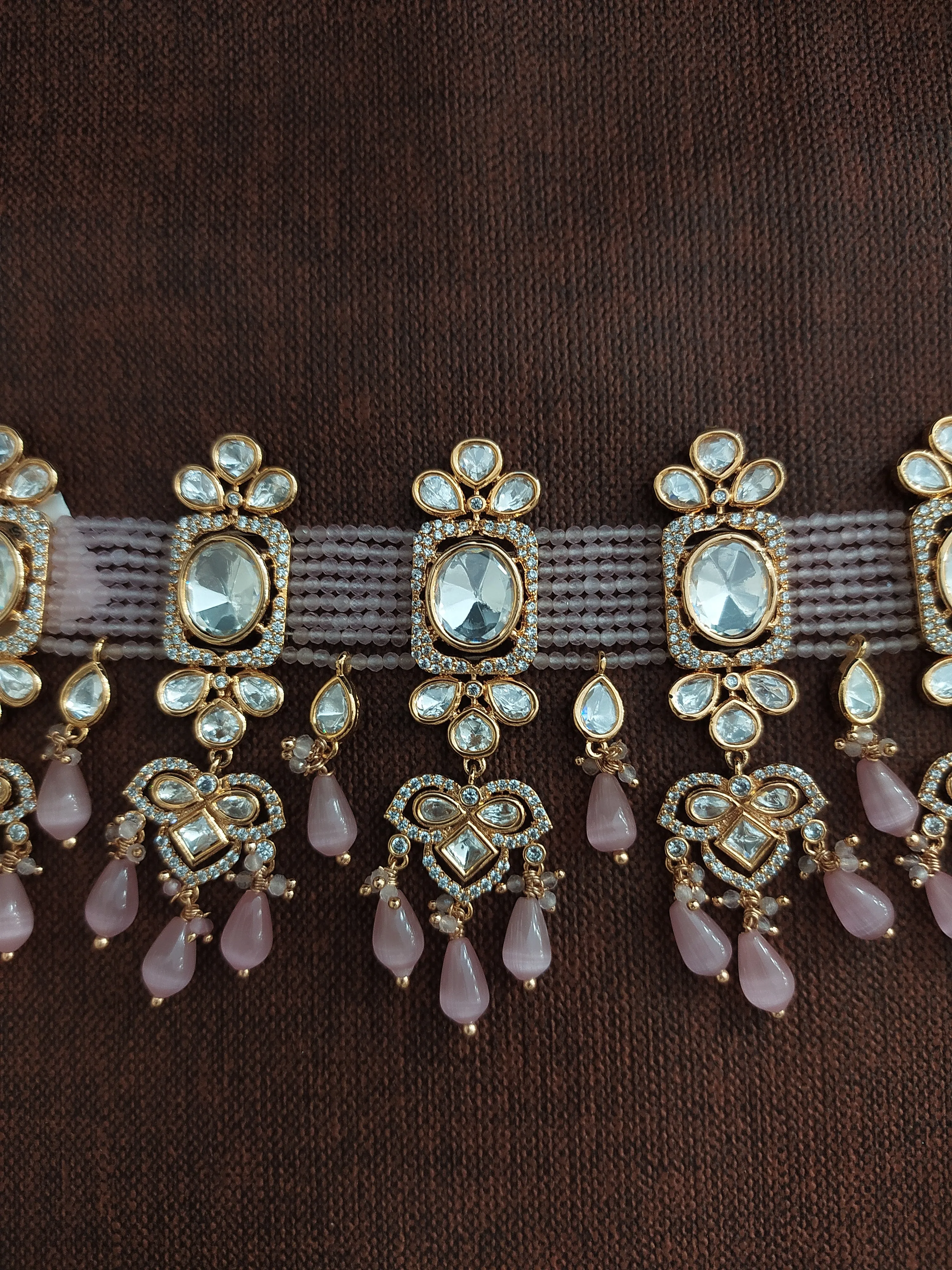 Elegant Kundan Pearl Choker Set in Trending Colors