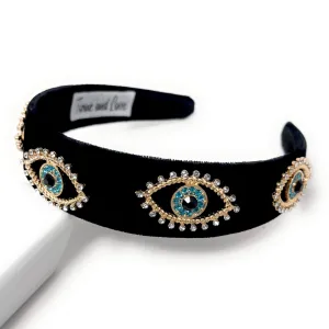 Evil Eye Jeweled Baroque Headband