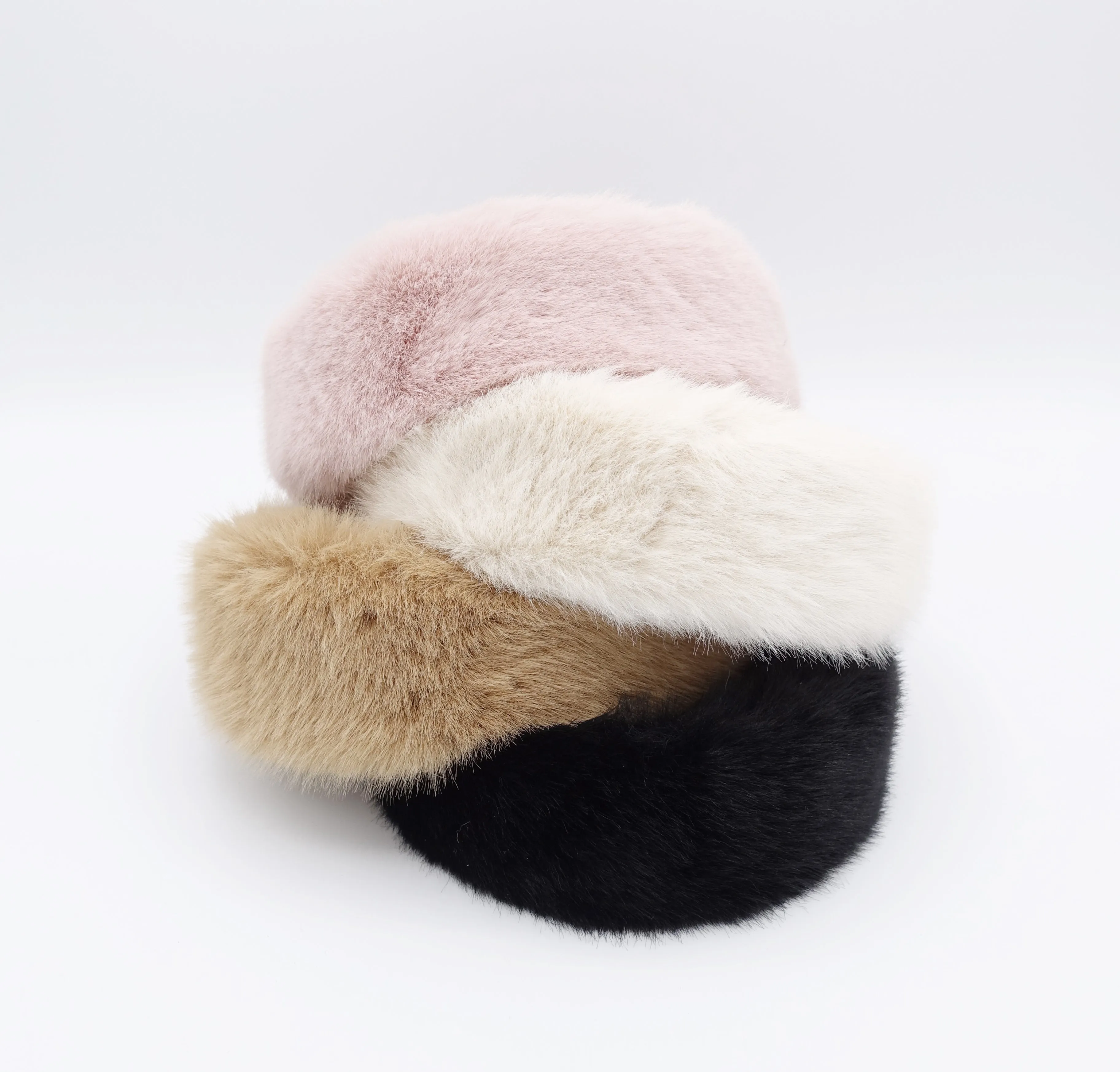 fabric fur headband faux fur hairband women Fall Winter hair accessories