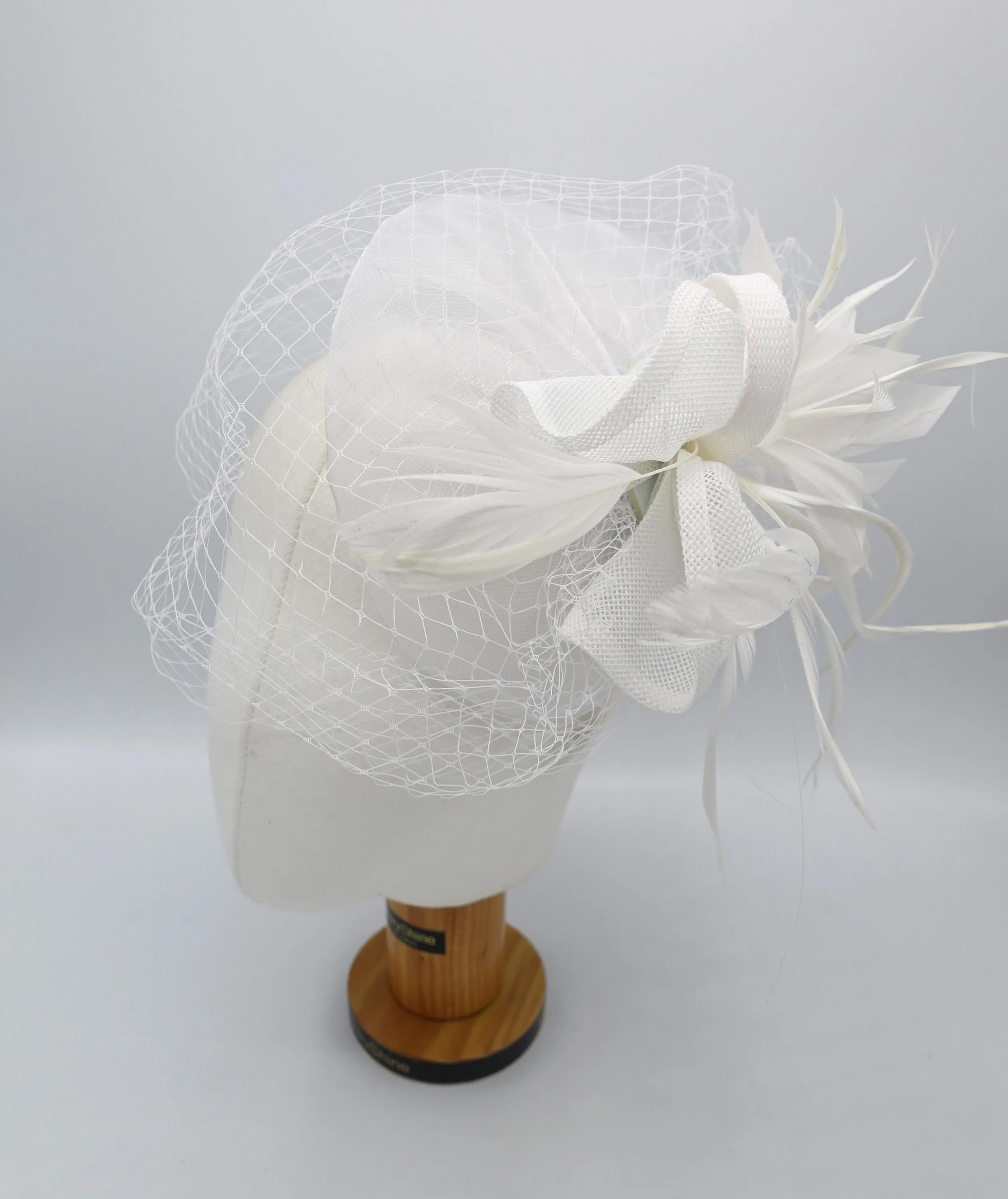 feather mesh fascinator hat