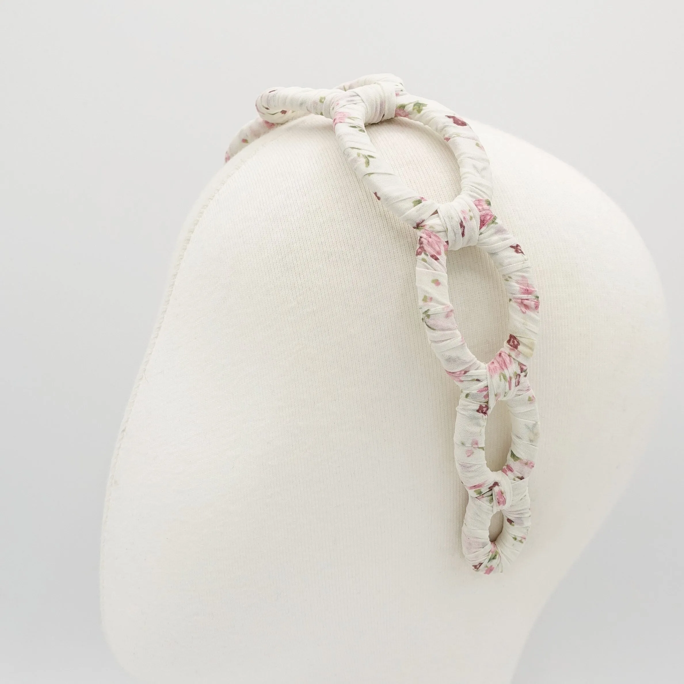 floral fabric wrap elliptical headband casual hair accessory for women