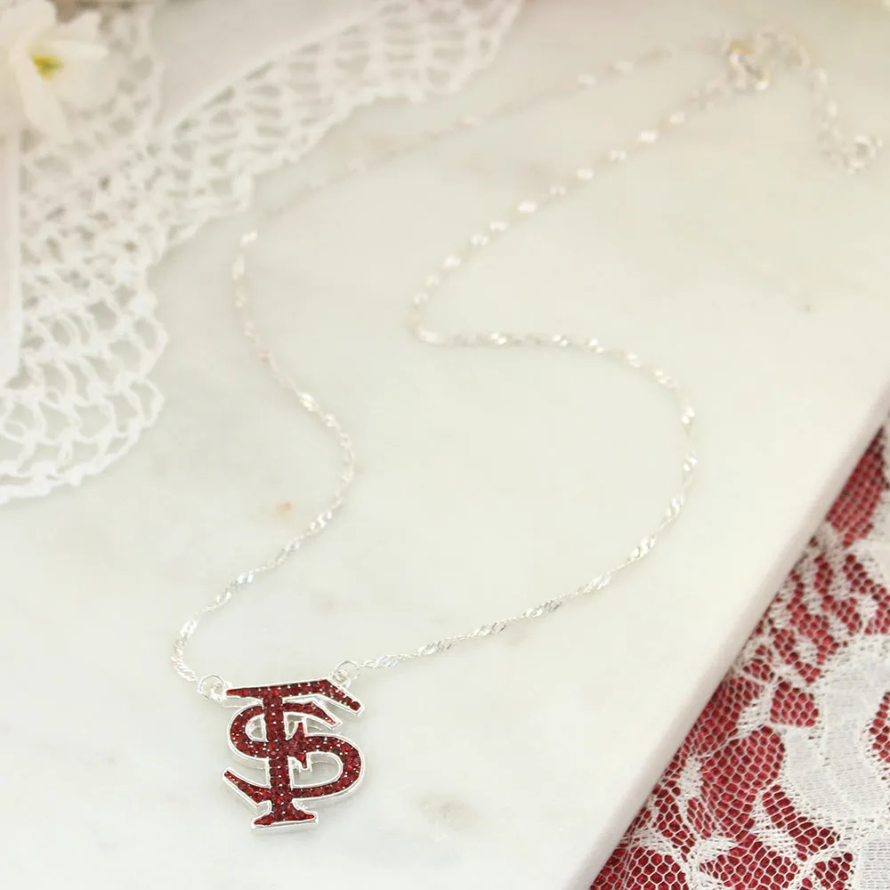 Florida State Crystal Logo Necklace