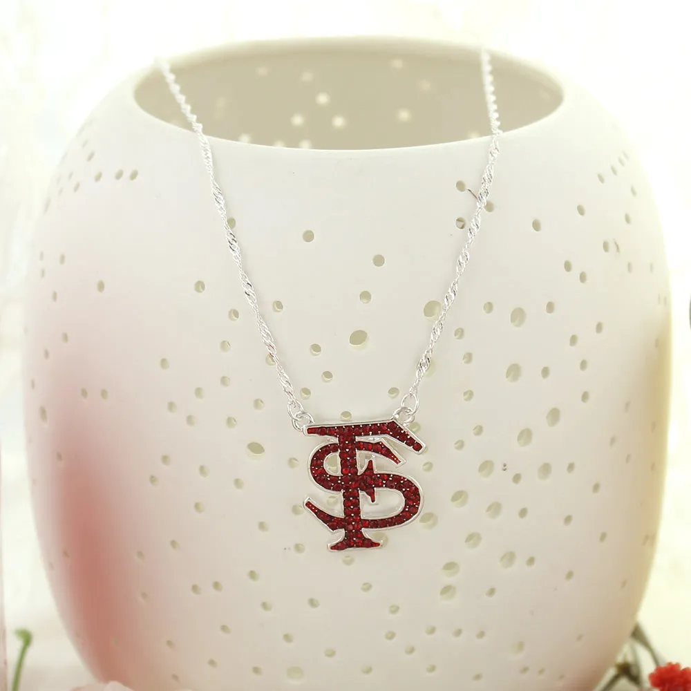 Florida State Crystal Logo Necklace