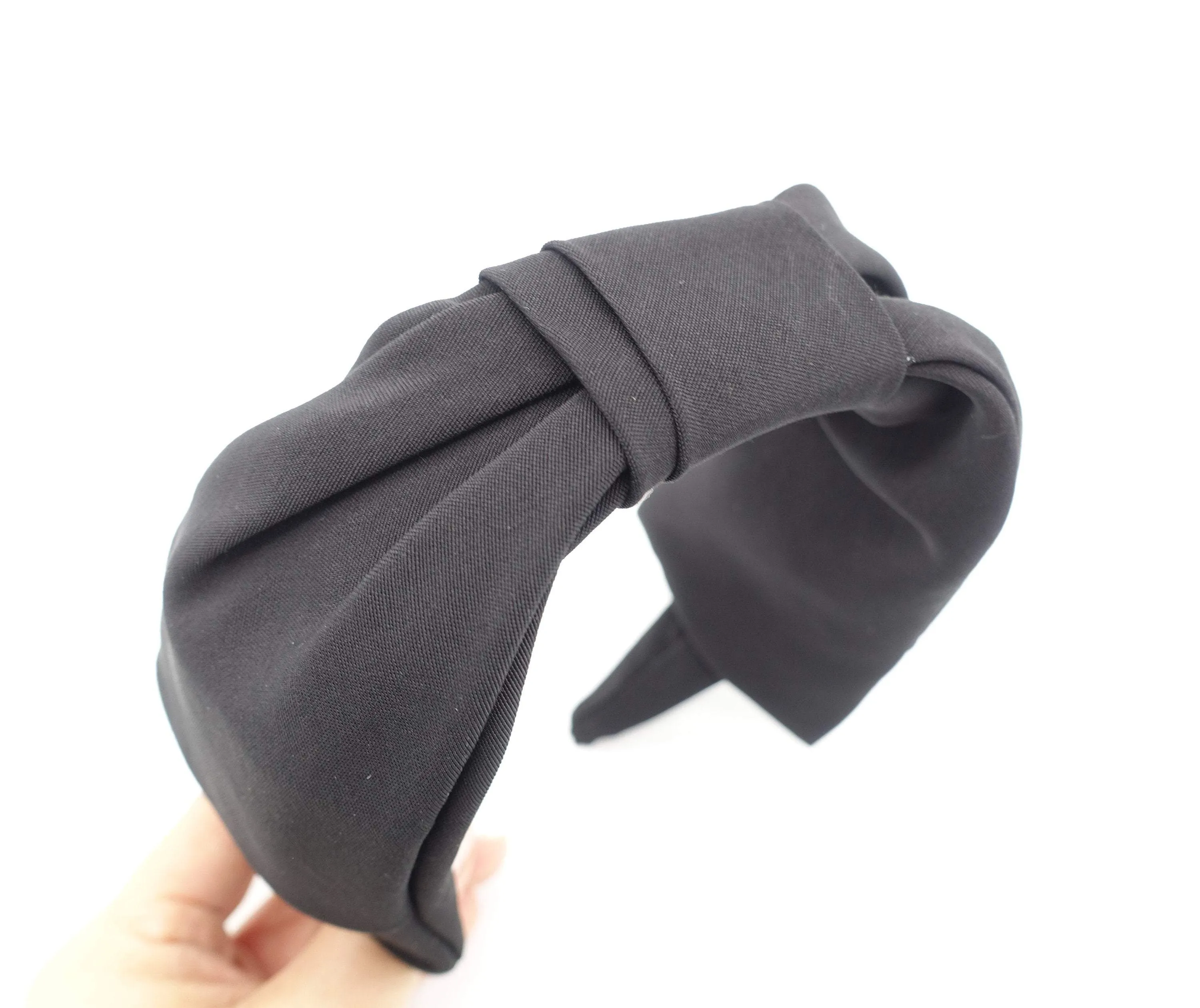 formal bow tie headband solid color hairband for women