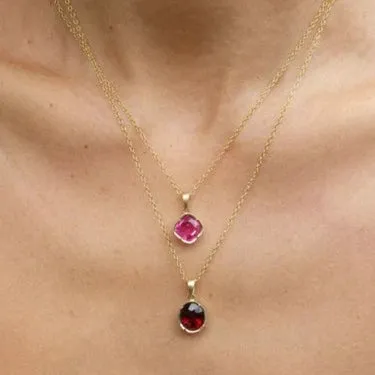 Garnet Drop Necklace