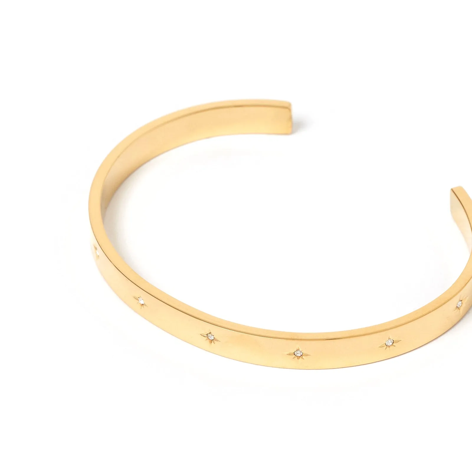 Gemma Gold Cuff Bracelet