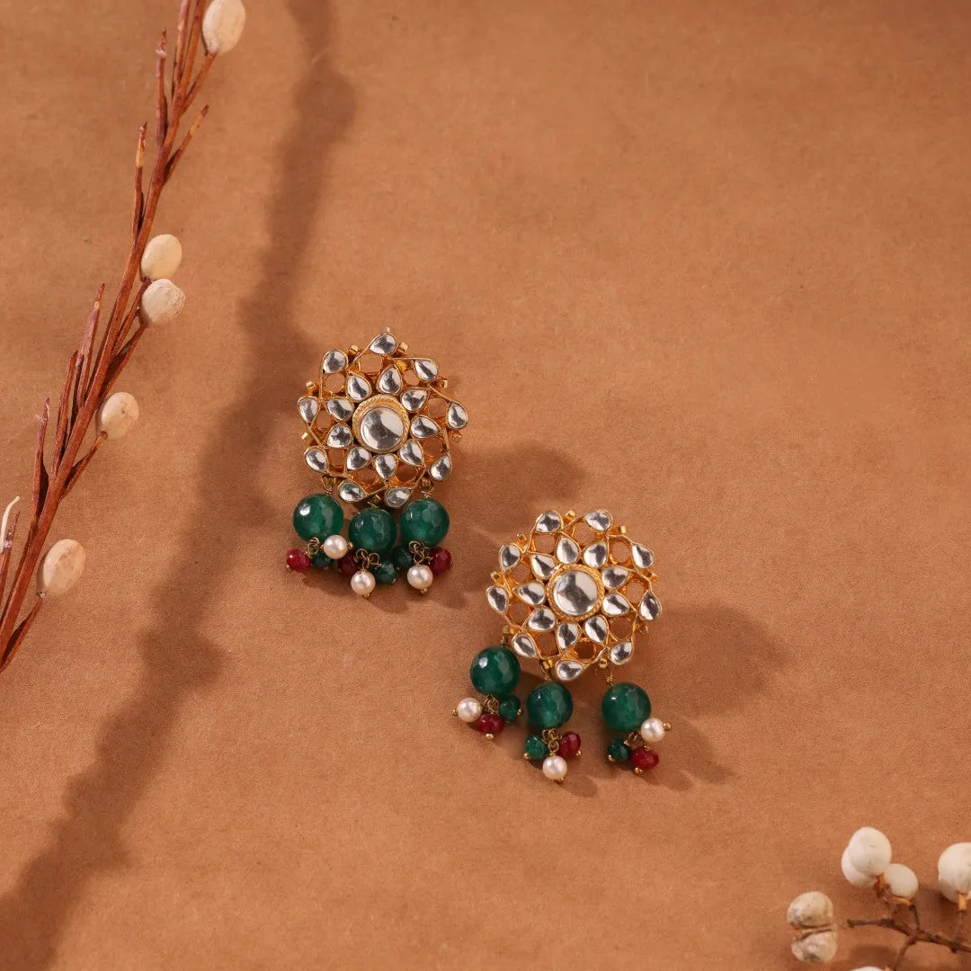 Gilded Gemstone Studs