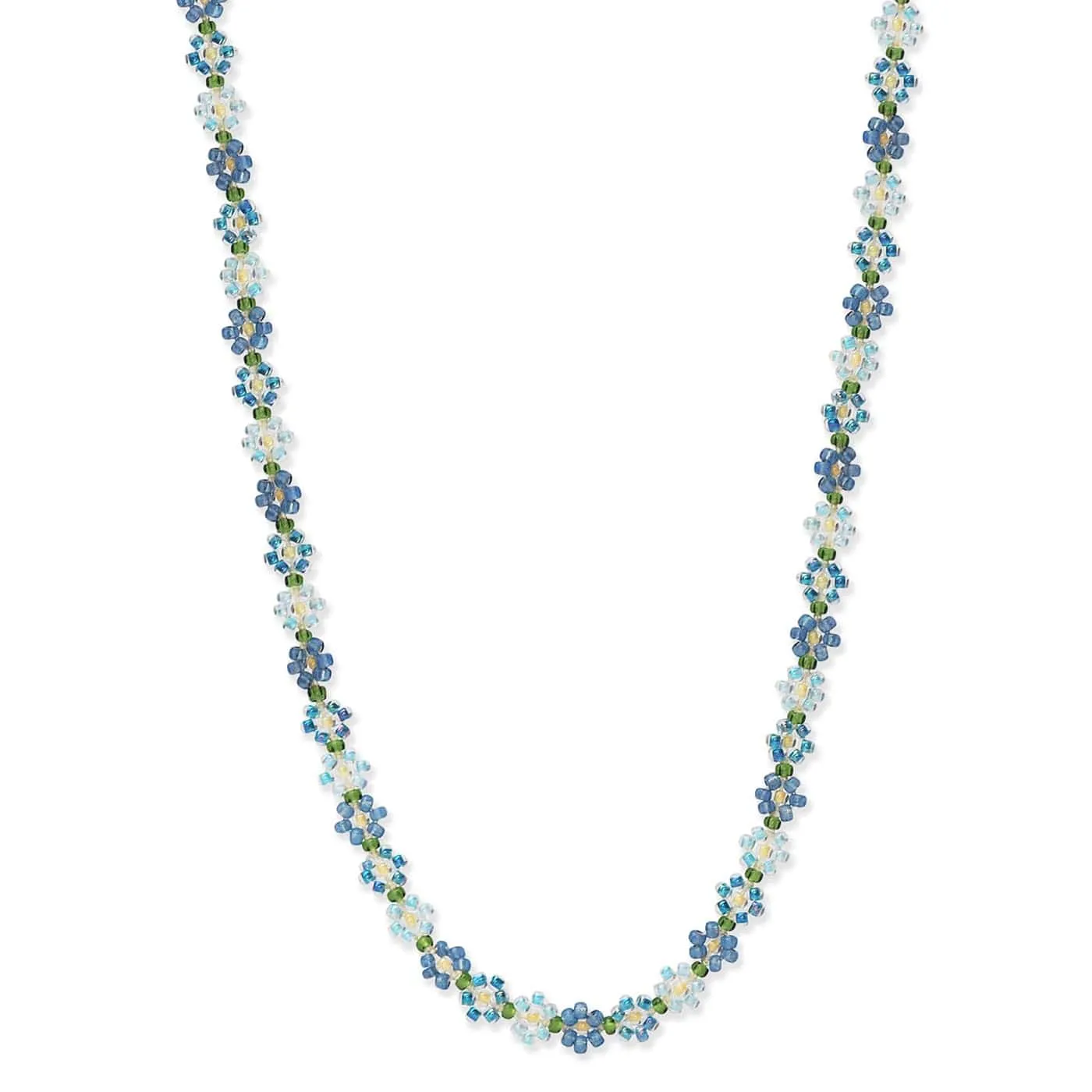 Handmade Seed Bead Floral Necklace