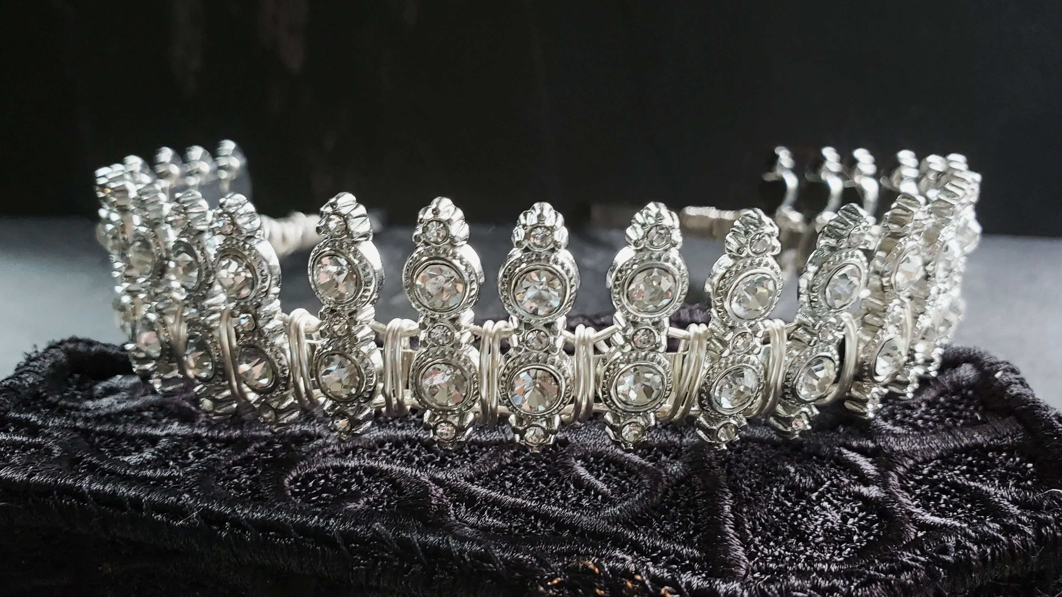 Heavy Rhinestone Tiara Headband Crown