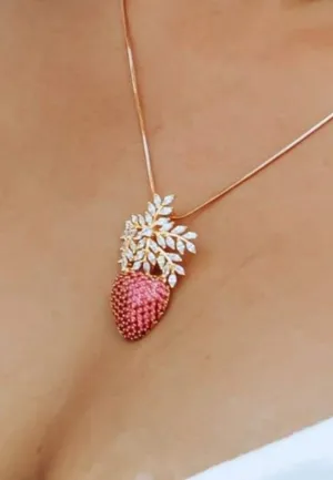 Himalayan Strawberry Pendant Necklace