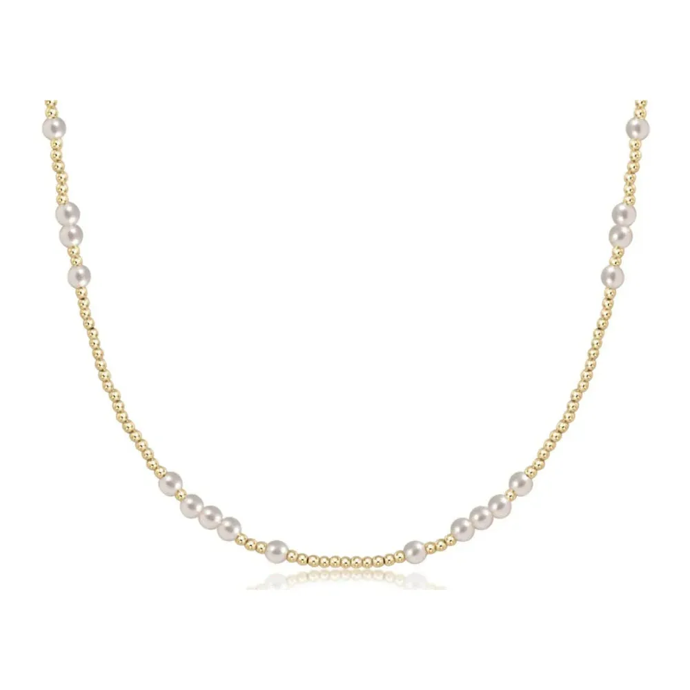 Hope Unwritten Gold Choker-Pearl