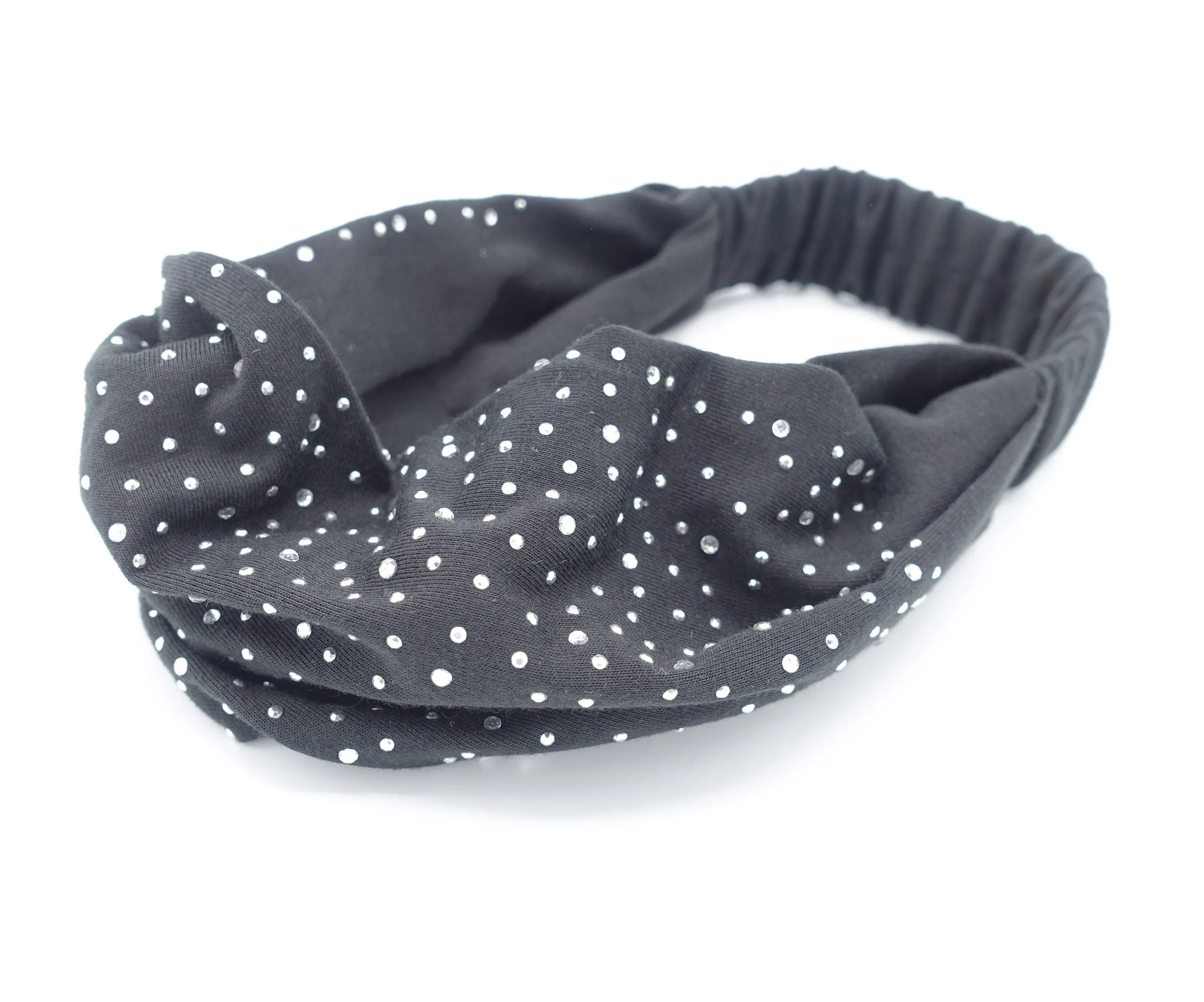 hotfix embellished headband Cotton elastic fashion headband for women