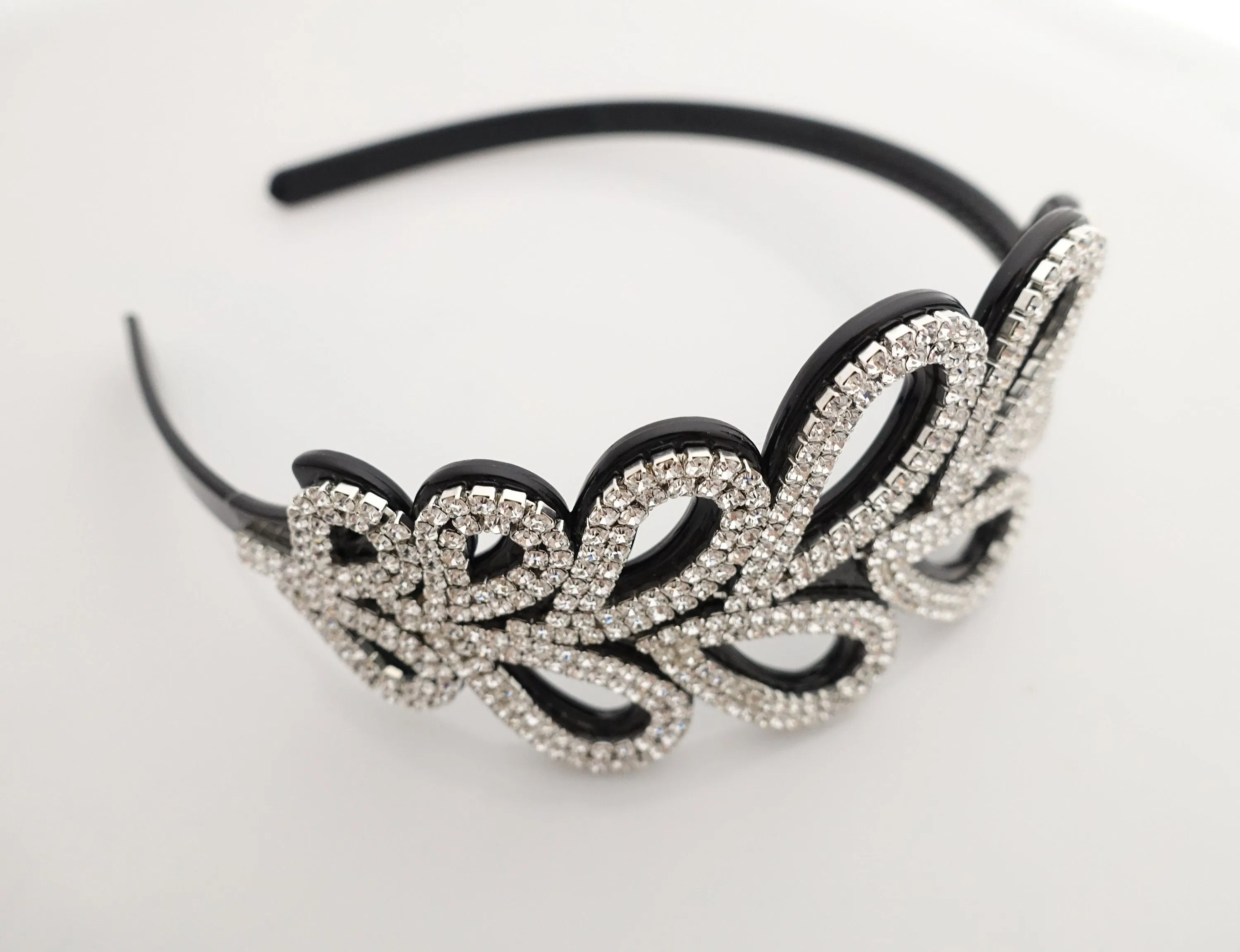 jeweled leaf headband, rhinestone leaves hairband, luxury hair accessory for woman