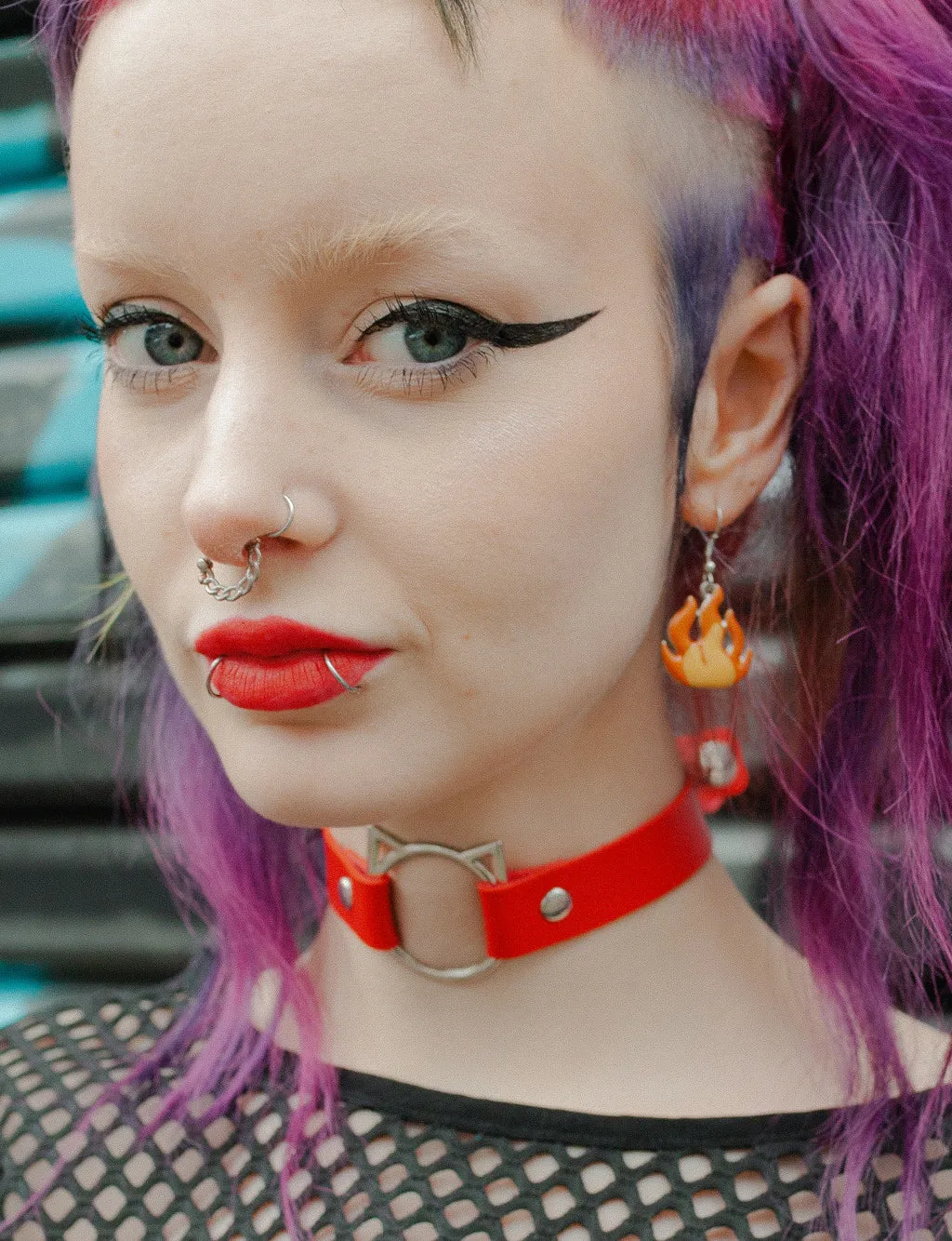 KITTYHEAD CHOKER - RED