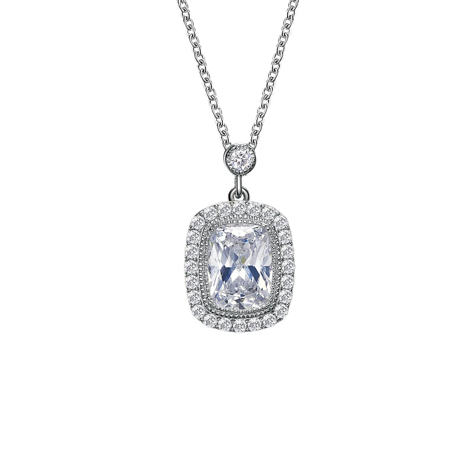 Lafonn Heritage Cushion Diamond Necklace N0163CLP20