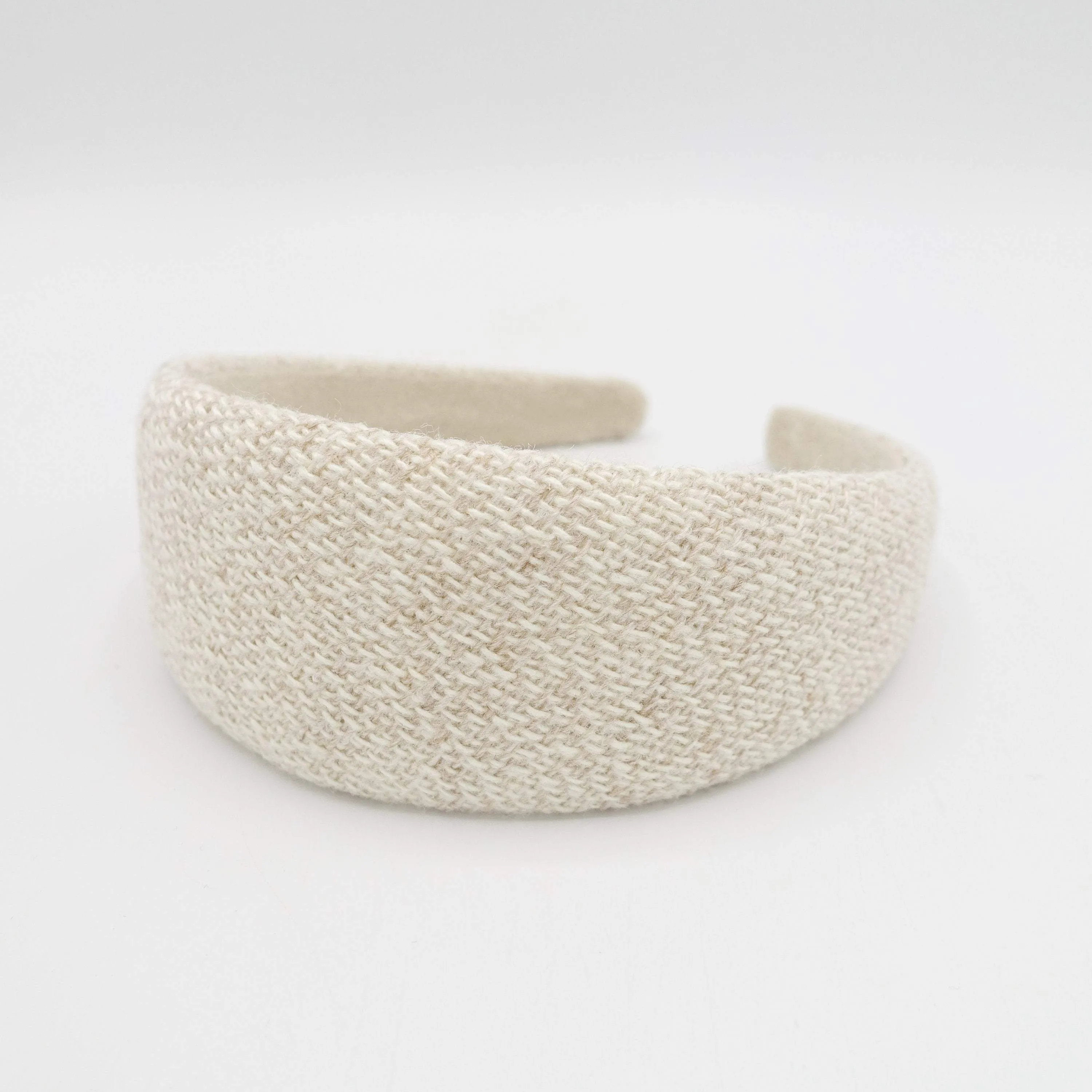 linen padded headband wide hairband for women